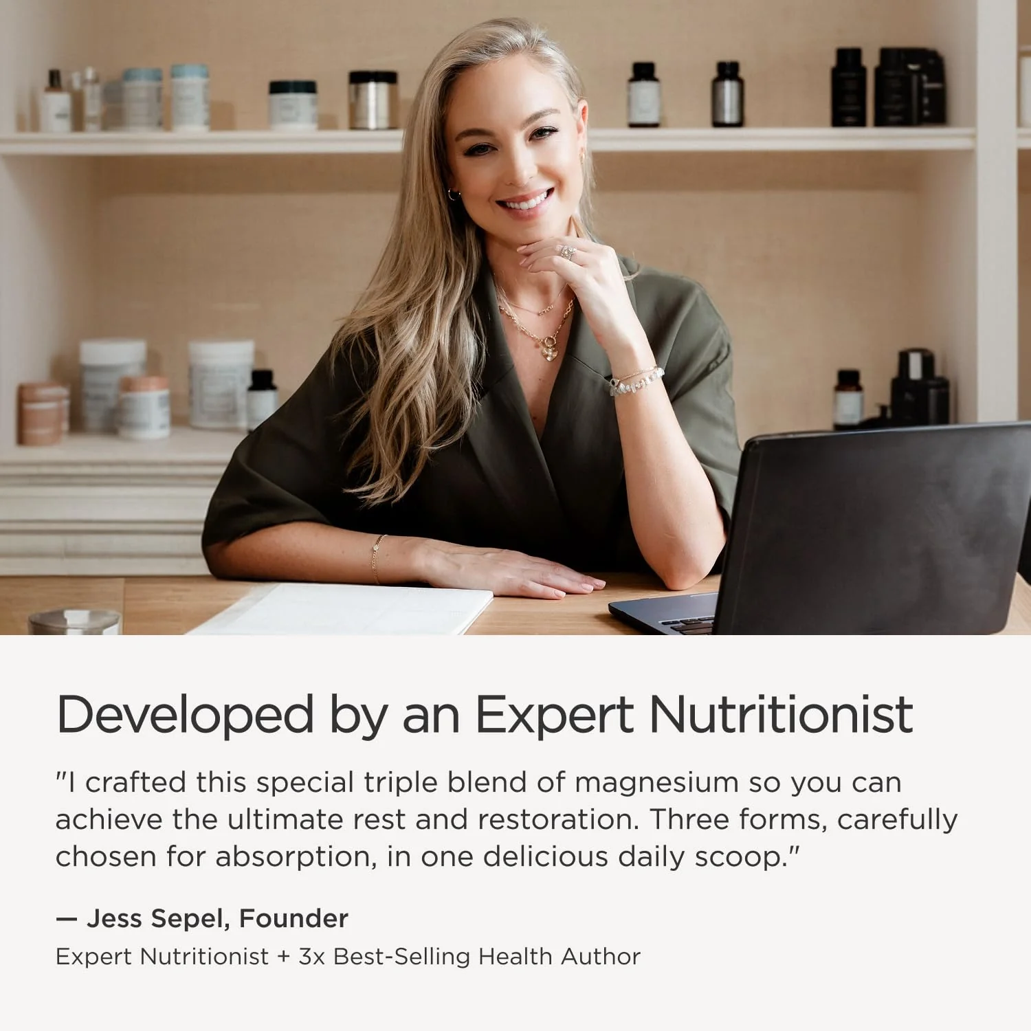 JSHealth Magnesium Powder for Sleep. 400mg Triple-Form Glycinate, Citrate, Amino Acid Chelate. Raspberry Lemonade. By Nutritionist Jessica Sepel (30 Servings) - Raspberry Lemonade - Image 5