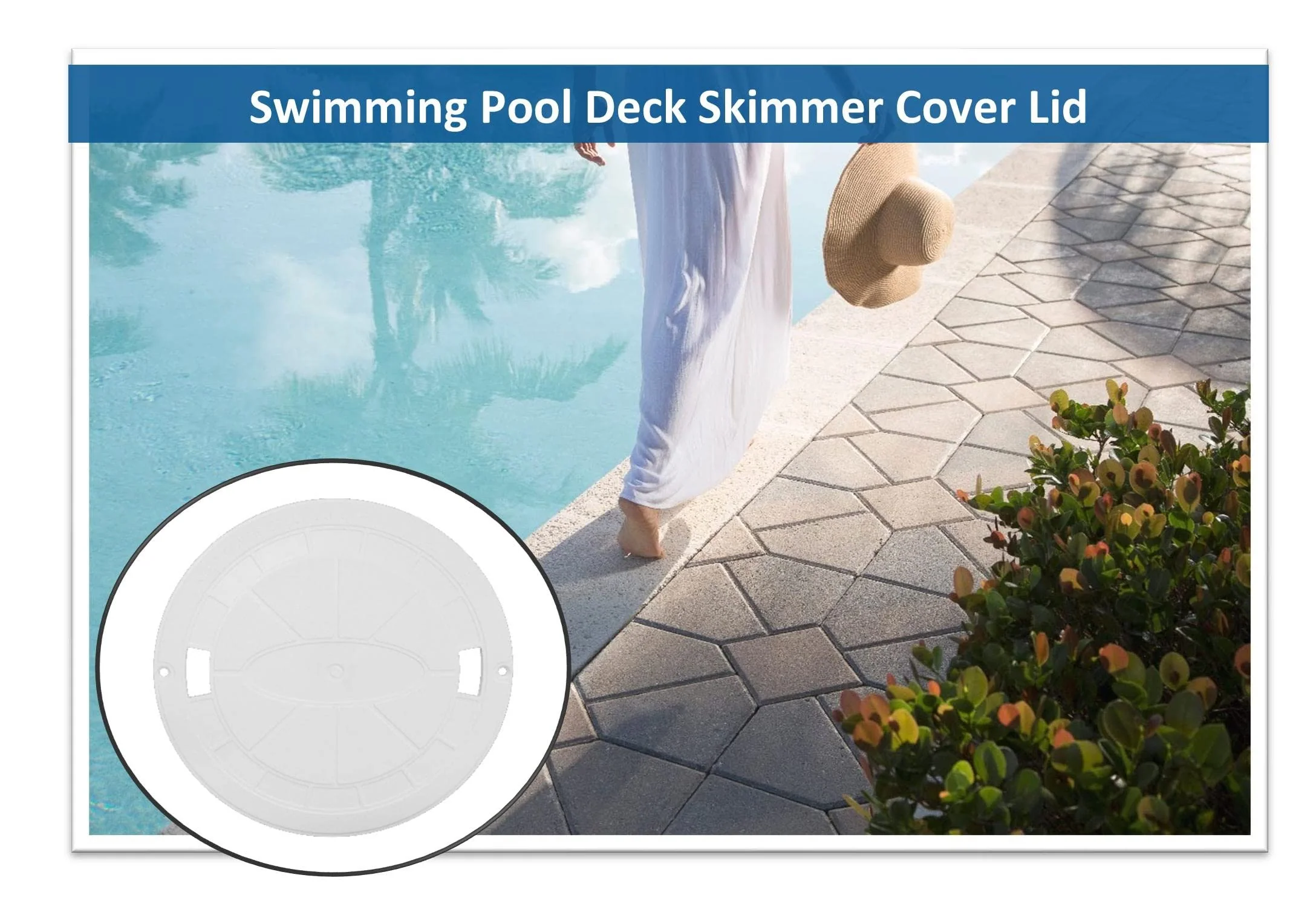 JSP Manufacturing Aftermarket Skimmer Lid Replacement for Hayward Swimming Pool Skimmer Deck Cover SP1070C SPX1070C (2) - Image 5