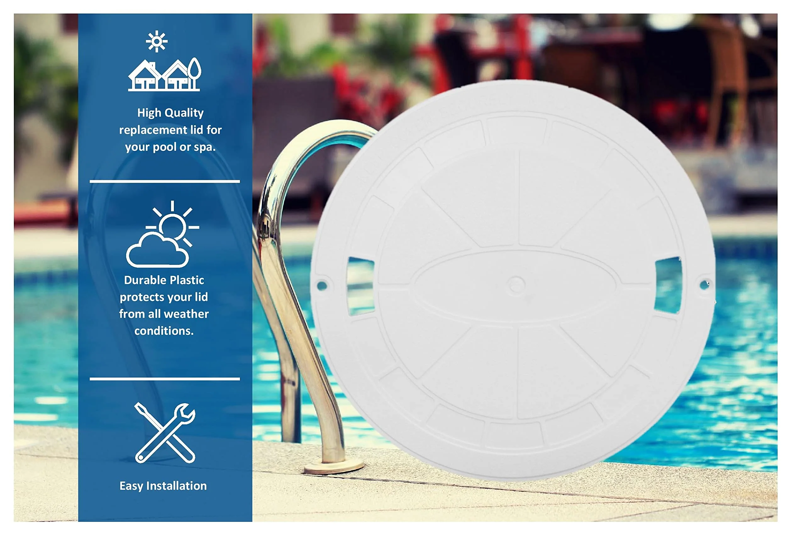 JSP Manufacturing Aftermarket Skimmer Lid Replacement for Hayward Swimming Pool Skimmer Deck Cover SP1070C SPX1070C (2) - Image 6