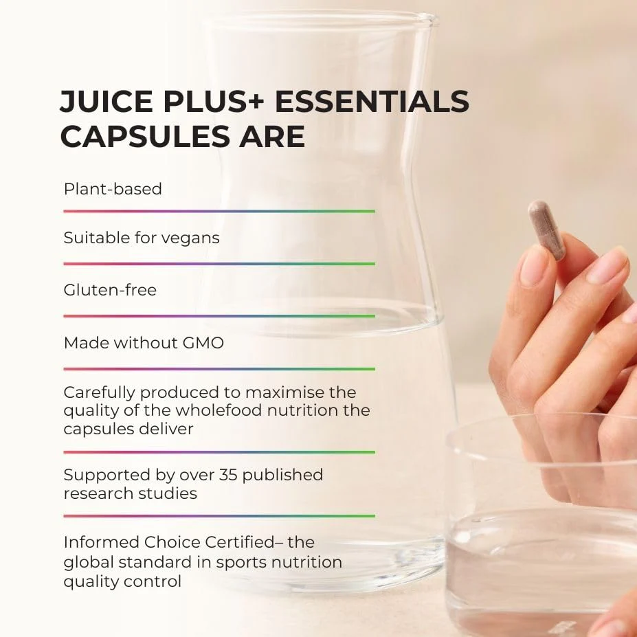 JuicePlus+ Fruit Blend: Plant-Based Whole Food Supplement with Apple, Peach, Cranberry, & More! - Vegan, Gluten-Free, Non-GMO, Kosher - Packed with Plant-Based Vitamins - 1 Bottle (60 Servings) - Image 5