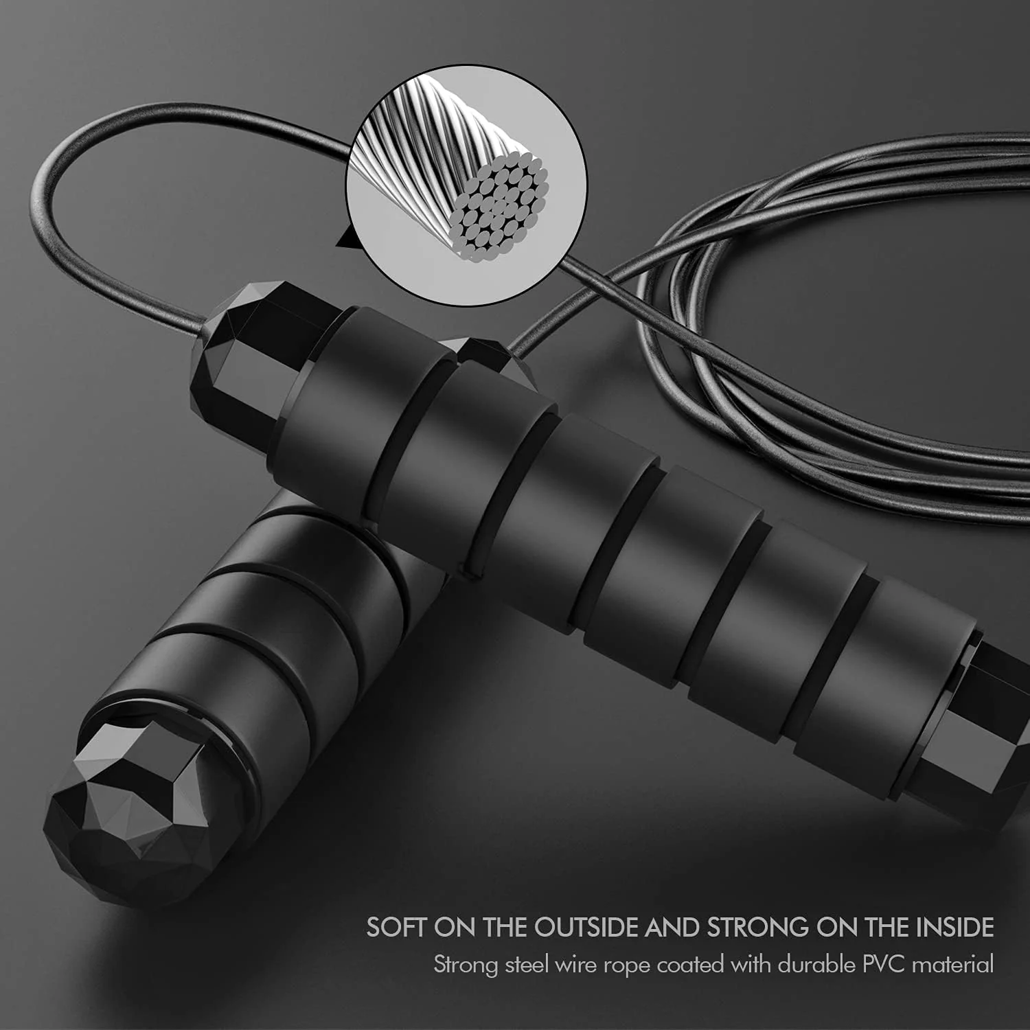 Jump Rope, Tangle-Free Rapid Speed Jumping Rope Cable with Ball Bearings for Women, Men, and Kids, Adjustable Steel Jump Rope with Foam Handles for Home Gym Exercise Fitness Workout Equipment & Slim Body - Image 6