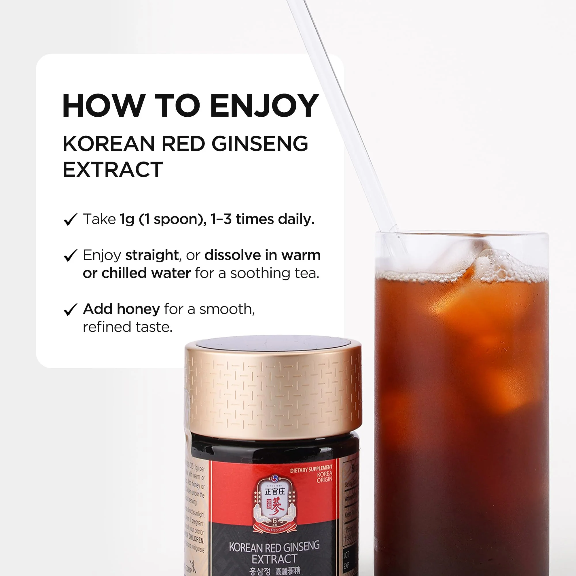 JUNG KWAN JANG Korean Red Panax Ginseng Extract Extra Strength, Energy Boost, Performance, Boost Immune System, Stamina, Blood Circulation and Mental Health Support, Memory, Productivity - 240g - Image 3