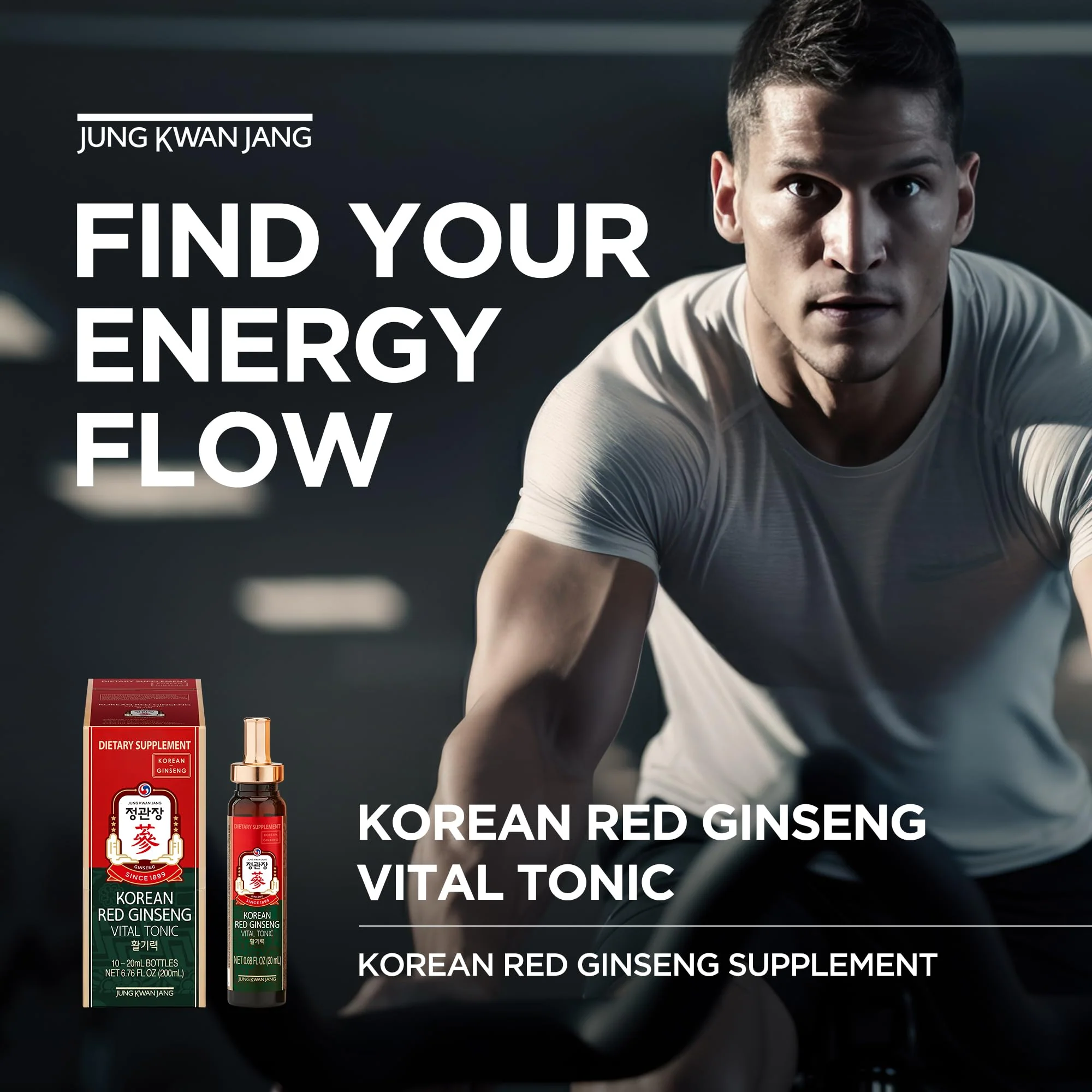 JungKwanJang Korean Red Ginseng Vital Tonic Gift Set Energy Shot Panax Ginseng Giftset for Immune System Booster and Wellness Recovery, Natural Herbs, Vitamins and Minerals - 10 Bottles - Image 3