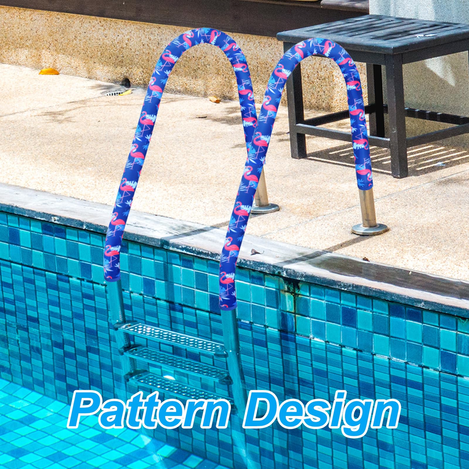 Junkin Pool Handrail Cover Swimming Pool Hand Rail Cover Slip Resistant Railing Blue Rail Grip for Swimming Hand Railing(6 ft) - Image 2