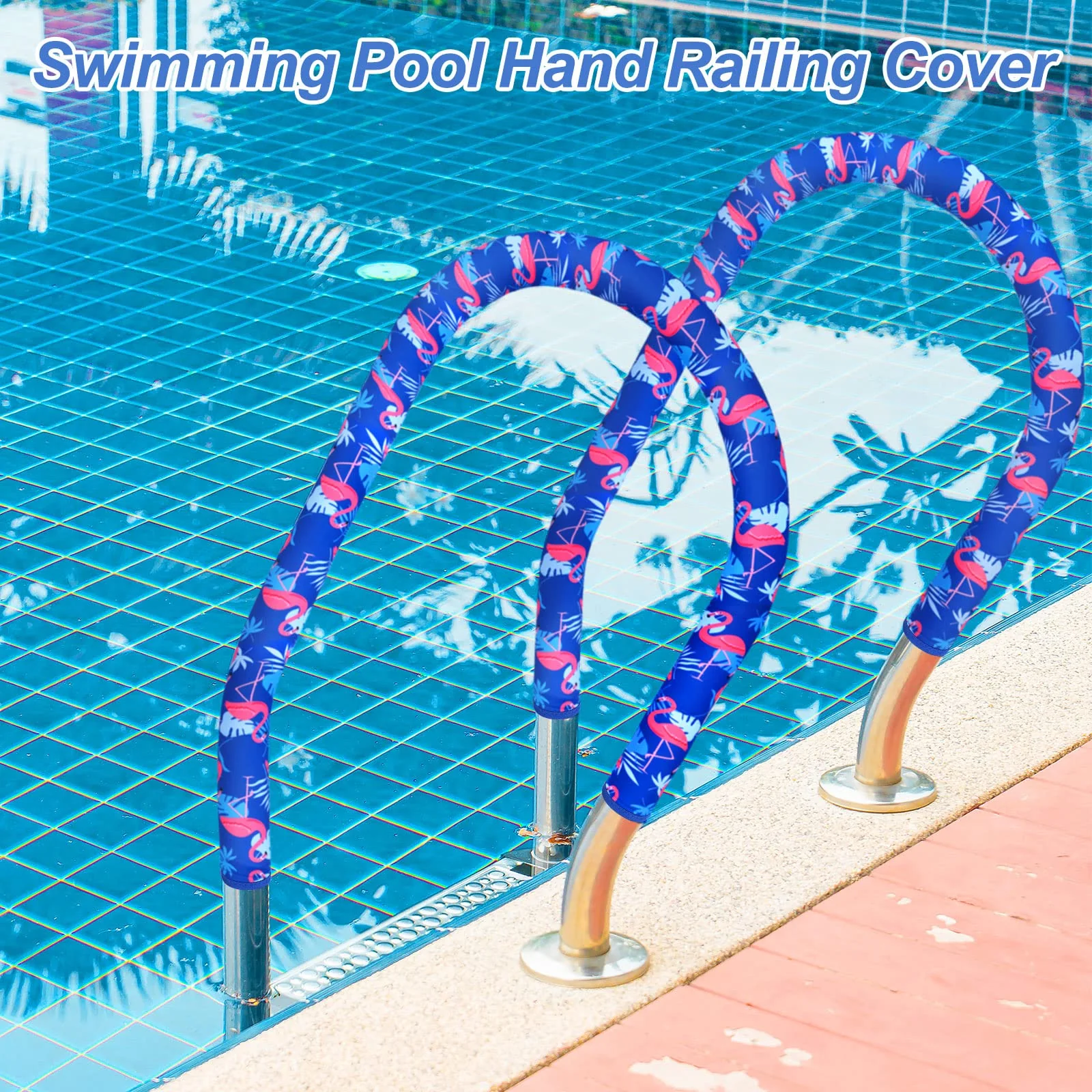 Junkin Pool Handrail Cover Swimming Pool Hand Rail Cover Slip Resistant Railing Blue Rail Grip for Swimming Hand Railing(6 ft) - Image 3