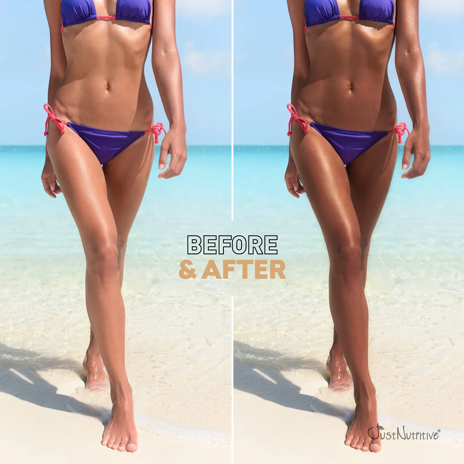 Just Nutritive Body Nutritive Serum | For Outdoor Body Tanning | Hydrating Body Oil | Natural Skin Moisturizer | Sun Kiss Glow 8 Oz - Image 7