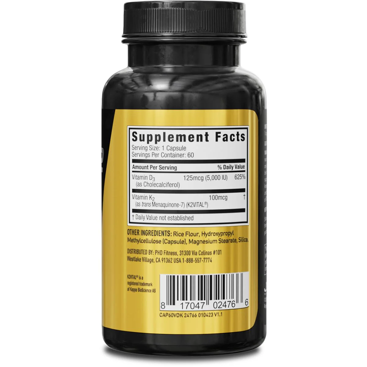 JYM D3 + K2 with 5000iu D3 & 100mcg of Vitamin K2 as MK-7, Bone, Cardiovascular + Immune Health for Men & Women, Softgel - Image 5