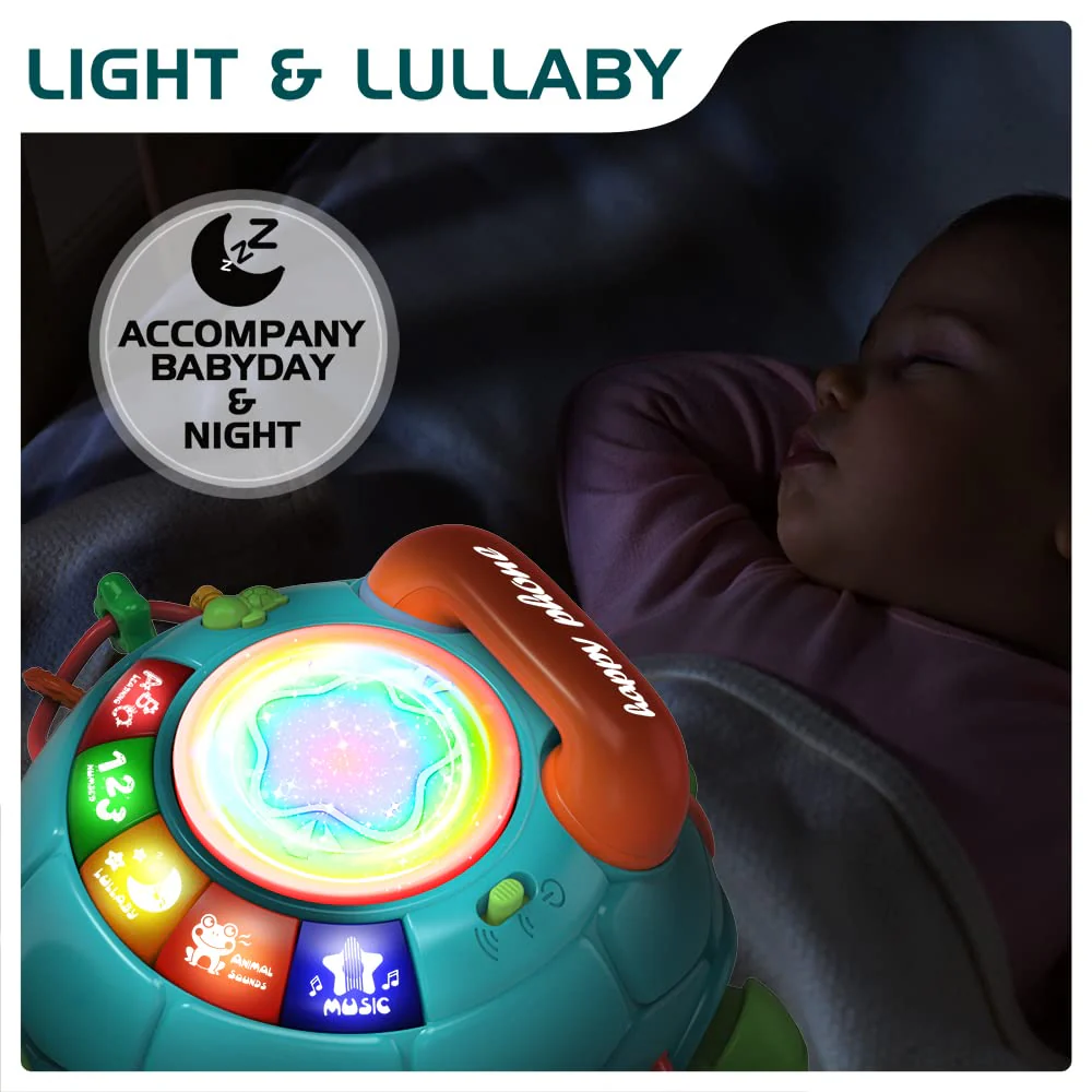 Jyusmile Baby Toys 6 to 12 Months, Musical Turtle Crawling Infant Toys, Early Learning Educational Toy with Light & Sound, Christmas Birthday Gifts for Boy Girl 7 8 9 10 11 Month 0-1 Year Old - Image 3