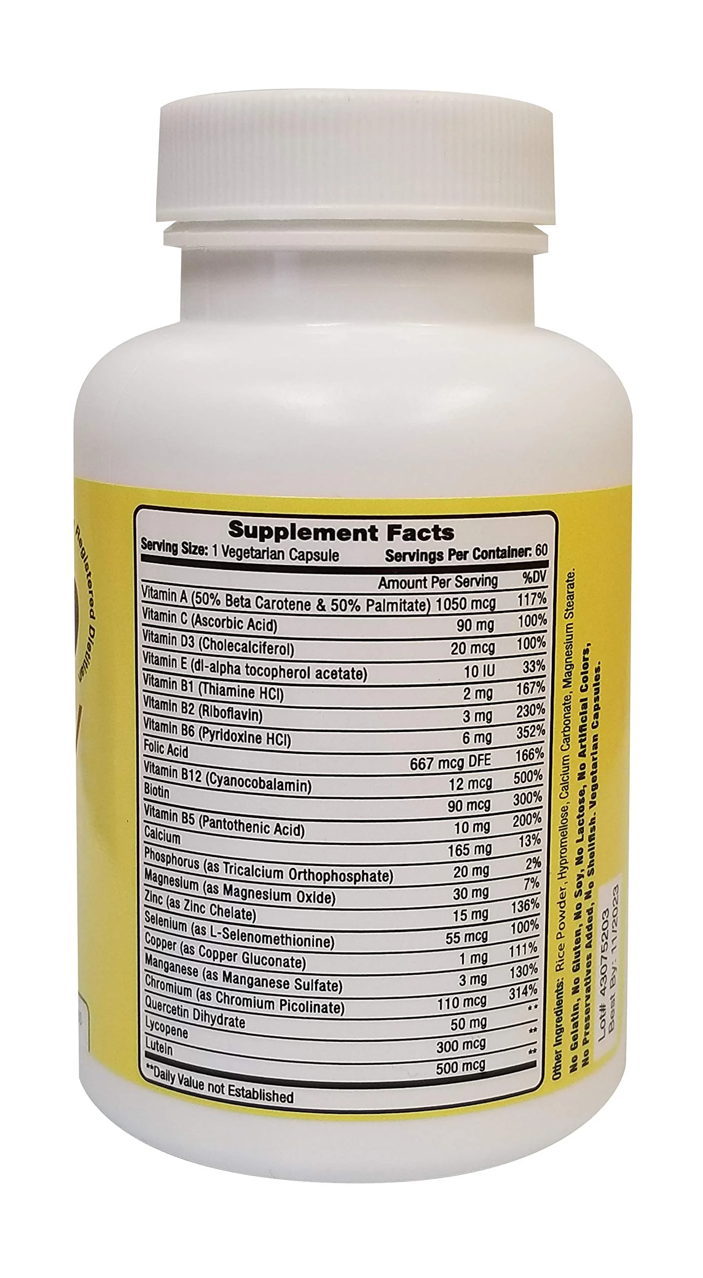 K Free Daily Multivitamin - No Vitamin K - Safe for People on Blood Thinners - 60 Capsules (2 Months Supply) - Image 6