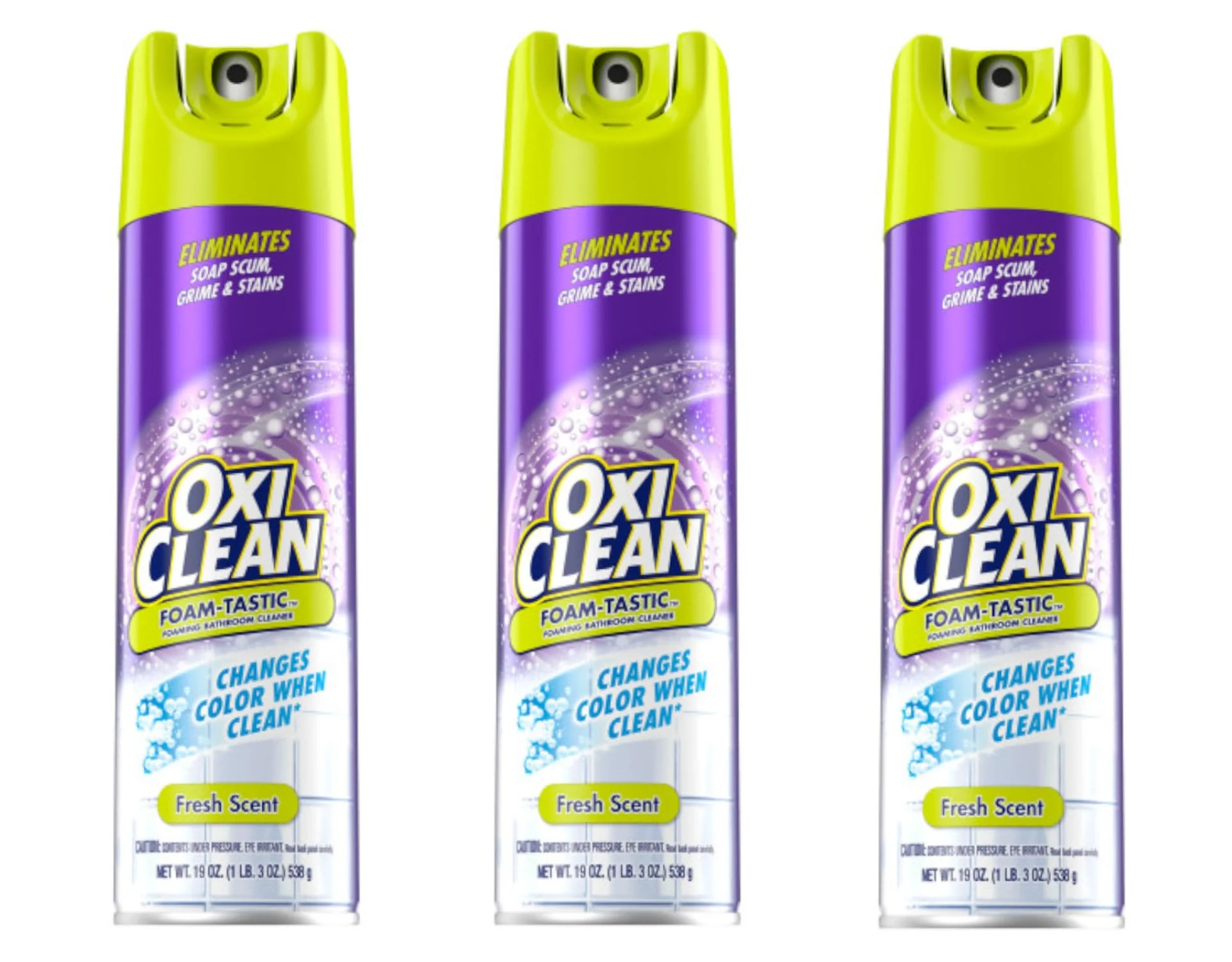 Kaboom 57037-35270 19 Oz Foam-Tastic Bathroom Cleaner With Oxi Clean (3 Pack)
