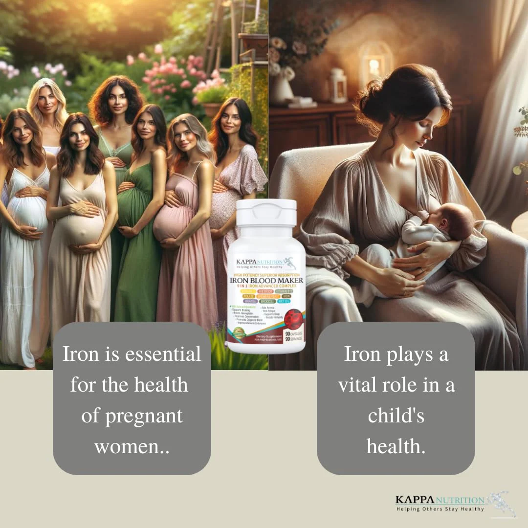KAPPA NUTRITION Iron 26mg, Vitamin C & Orange 150mg, Folate 667mcg DFE, Vitamin B12, Beetroot, Brewers Yeast, Broccoli & MCT Oil 9 in 1 Advanced Complex (90 Capsules) - Image 3
