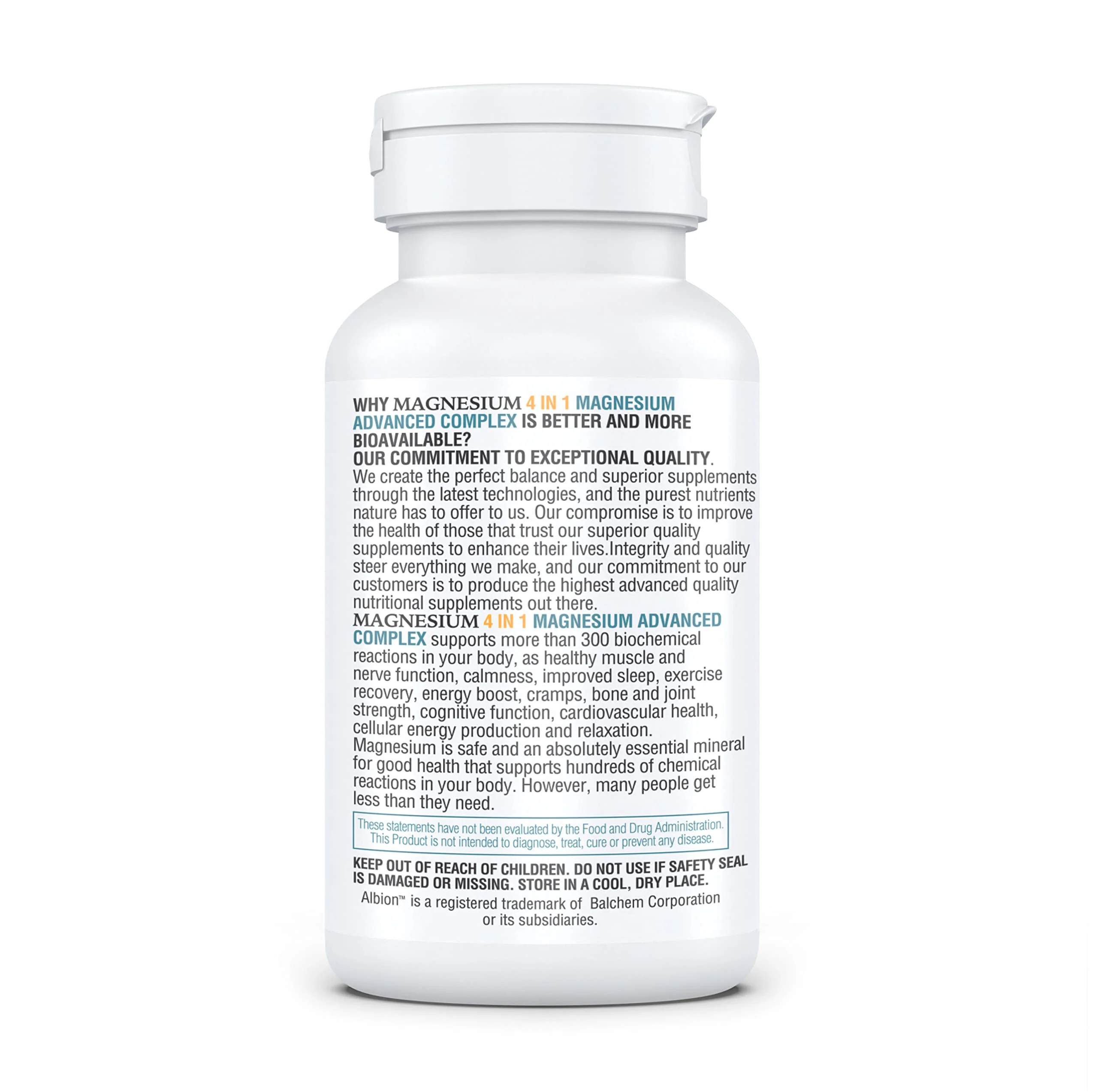 Kappa Nutrition Magnesium 4-in-1, 280mg Elemental Magnesium (Bisglycinate, Malate) + Zinc & Vitamin D3, Brain, Sleep, Energy, Muscle, Immune Support, 120 Vegan Capsules. - Image 8
