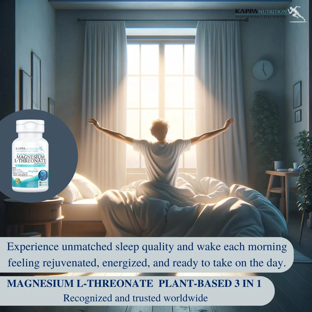 Kappa Nutrition Powered by Magbrain™ Magnesium L-Threonate Plant-Based, 90 Vegan Capsules, 420mg Elemental Magnesium (3 Capsules) from 2,253mg, Brain, Sleep & Muscle Support. - Image 6