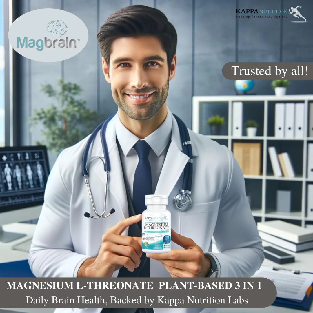 Kappa Nutrition Powered by Magbrain™ Magnesium L-Threonate Plant-Based, 90 Vegan Capsules, 420mg Elemental Magnesium (3 Capsules) from 2,253mg, Brain, Sleep & Muscle Support. - Image 9