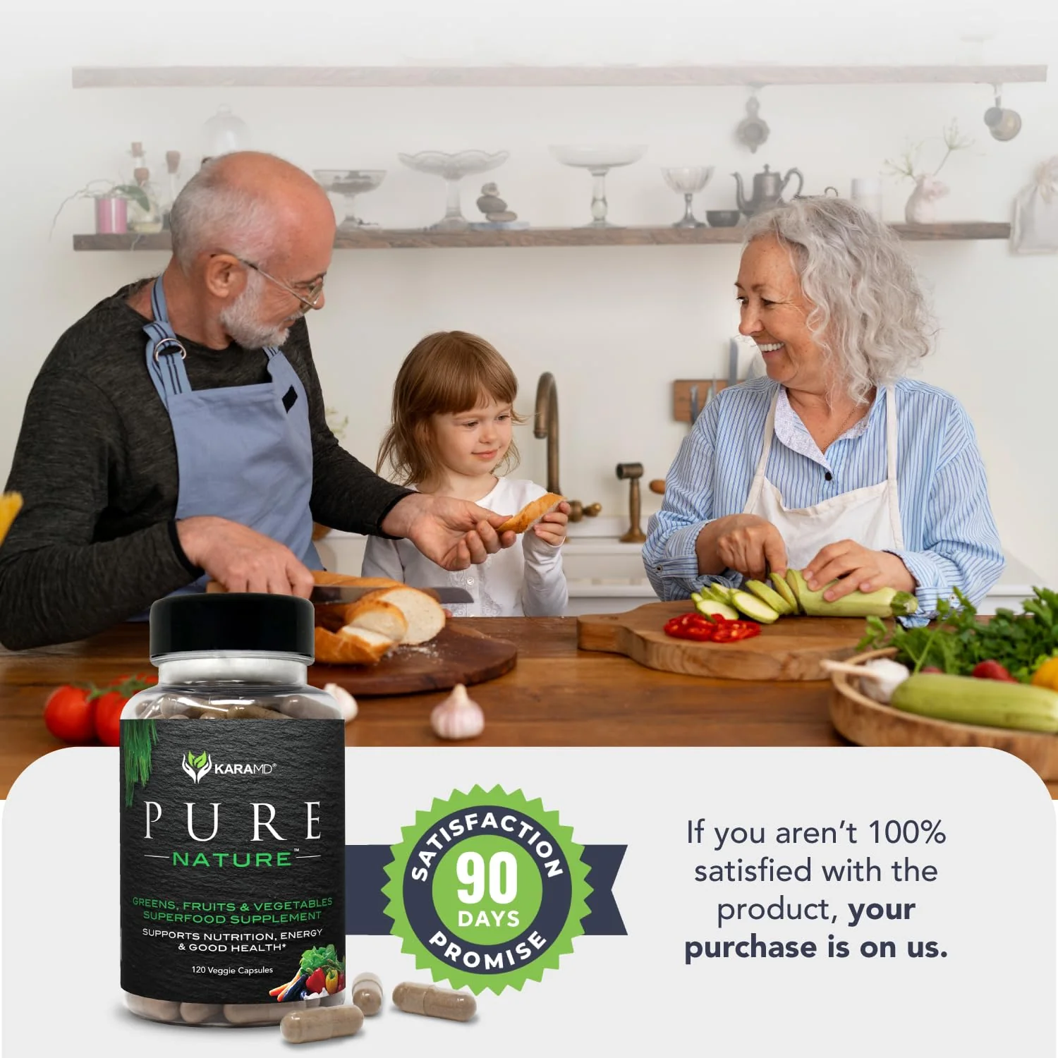 KaraMD Pure Nature | Greens, Fruit and Veggies Supplement | Vitamins, Fiber & Antioxidants | 20 Fruits and Vegetables Supplements for Energy & Digestion | Gluten Free & Vegan Friendly (30 Servings) - Image 2