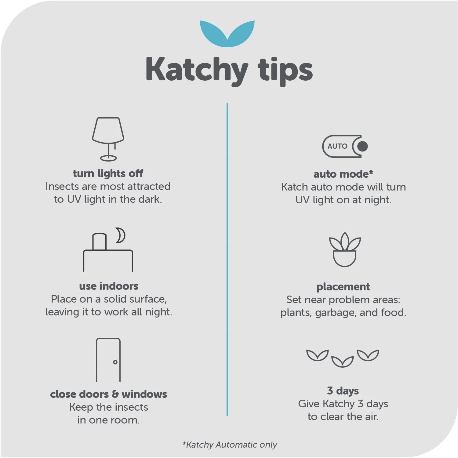Katchy Original and Midnight Glue Board Refills (16 Pack) – Catcher & Killer for Mosquito, Gnat, Moth & Fruit Fly – Indoor Flying Insect Trap Glue Board Refills – Non-Zapper Traps for Buzz-Free Home - Image 3