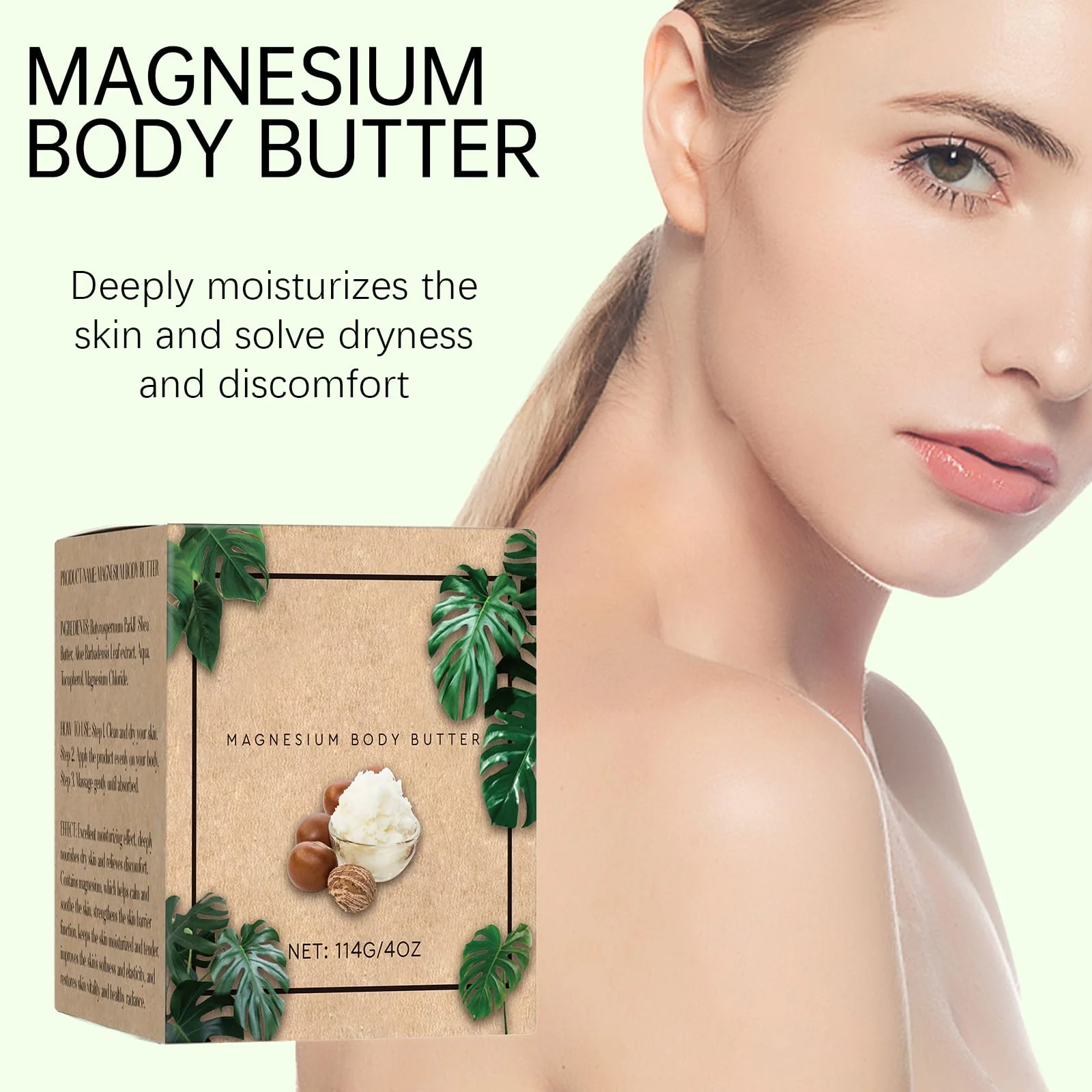 KAVLEE Neuropathy Cream, Magnesium Body Butter,Magnesium Cream for Neuropathy, Deeply Moisturizes Skin, Keep Soft Smooth, Suitable for All Skin Types (114g/1pcs) - Image 5