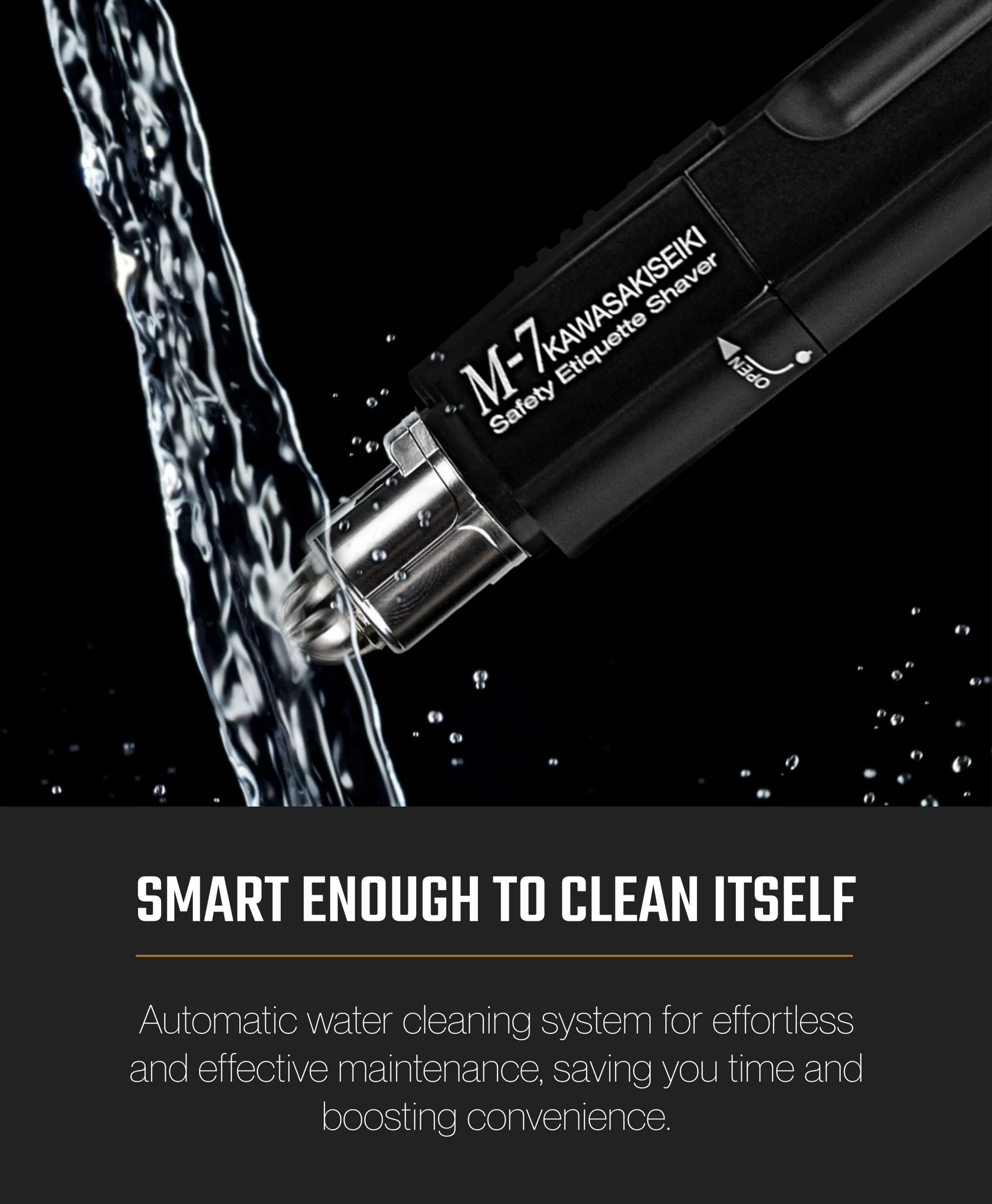 KAWASAKISEIKI M-7 Nose Hair Trimmer – Multifunctional Nose, Ears and Eyebrows Hair Trimmer for Men with Nickel Sterilized Coating and Self-Cleaning Water Resistant Design – Travel Pouch Included - Image 3