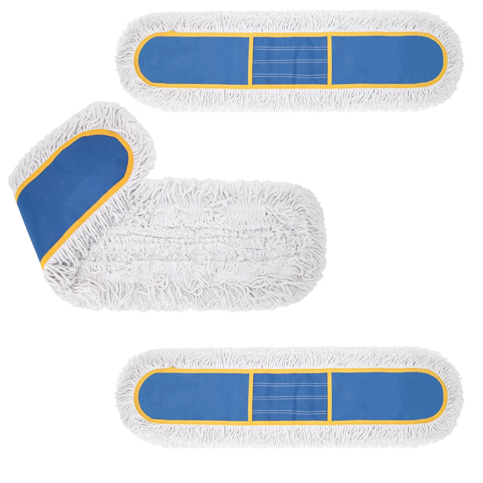 KeFanta 24" Commercial Dust Mop Replacement Heads,3 Pack Reusable Industrial Dust Mop Pads, Washable Cotton Dust Mop Refill for Floor Cleaning & Janitorial Supplies,Only Fits:B0D7MKSZ8N,B0FHHPTZHQ