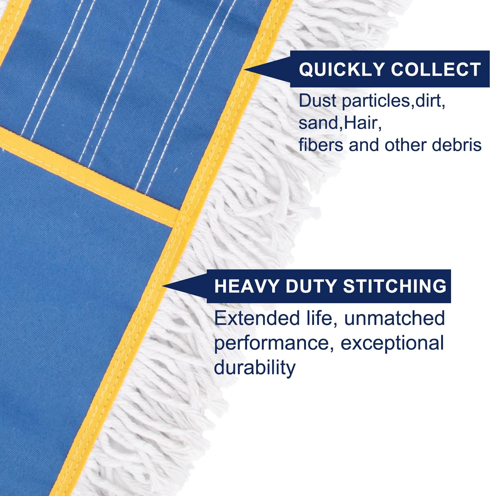 KeFanta 24" Commercial Dust Mop Replacement Heads,3 Pack Reusable Industrial Dust Mop Pads, Washable Cotton Dust Mop Refill for Floor Cleaning & Janitorial Supplies,Only Fits:B0D7MKSZ8N,B0FHHPTZHQ - Image 4