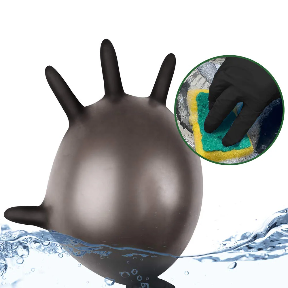 Keoely Black Nitrile Disposable Gloves Pack of 100, Latex Free Safety Working Gloves for Food Handle or Industrial Use,Large(Pack of 100) - Image 5