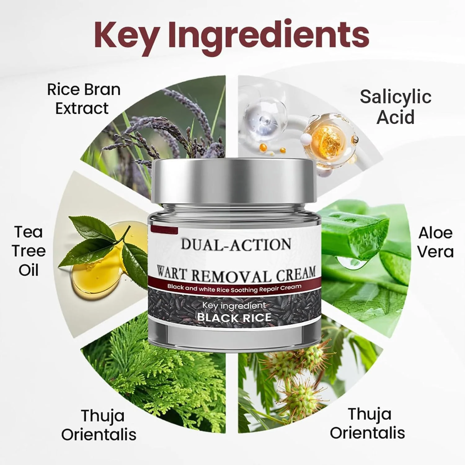 KeraErase Dual-Action Renewal Cream, Black and White Rice Soothing Repair cream, Professional Skin Treatment, Smooths And Refines The Skin, Natural Body Serum Suitable for All Skin Types (2PCS) - Image 3