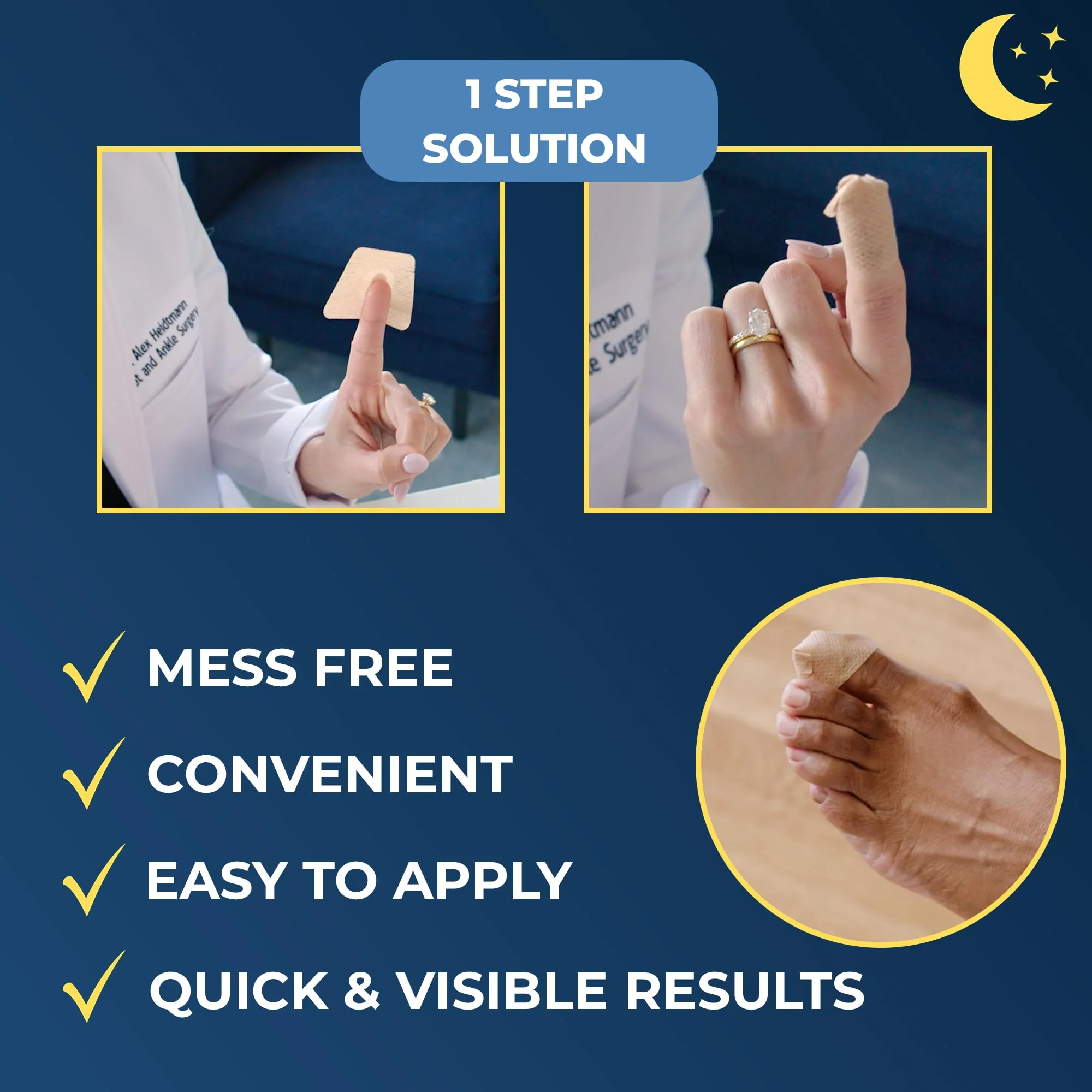 Kerasal Nighttime Renewal Fungal Nail Patches - 14 Patch - Overnight Repair for Nail Fungus Damage, 8-Hour Treatment Restores Healthy Appearance (Packaging May Vary) - Image 3