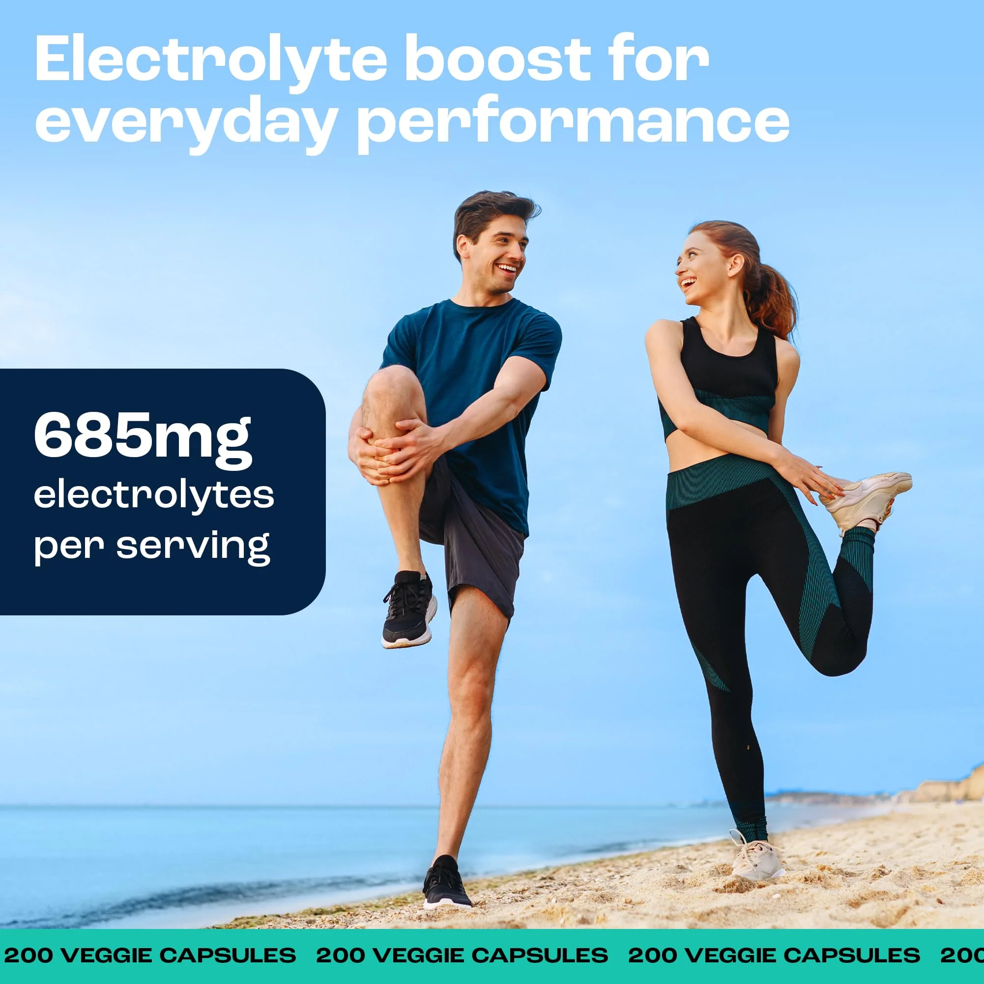 KEY NUTRIENTS Electrolyte Tablets, 200 Capsules, Salt for Dehydration, Fasting Electrolytes- Salt Pills with Electrolytes, No Sugar, Gluten Free Hydration Tablets Made in USA - Image 4