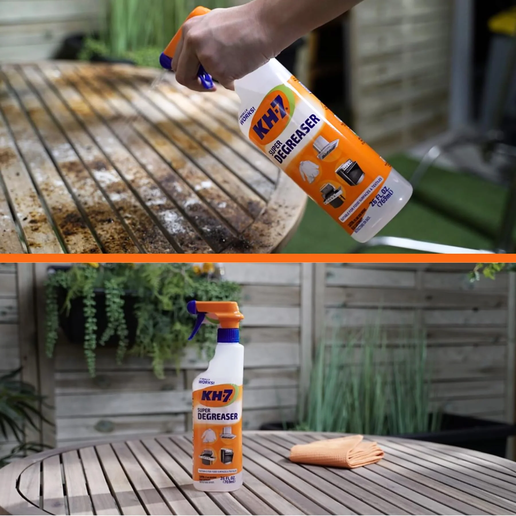 KH-7 Super Degreaser Multipurpose Cleaning Spray: The Heavy Duty All Purpose Cleaner for Your Home, Kitchen, Garage, Car & Laundry | Total Cleaner & Powerful Grease Remover, 26 oz (3 Pack) - Image 3