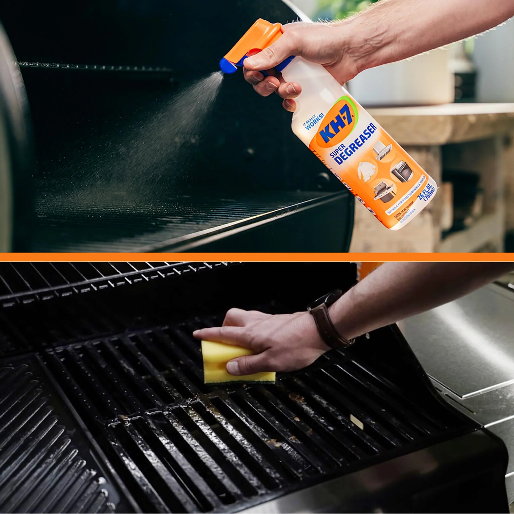 KH-7 Super Degreaser Multipurpose Cleaning Spray: The Heavy Duty All Purpose Cleaner for Your Home, Kitchen, Garage, Car & Laundry | Total Cleaner & Powerful Grease Remover, 26 oz (3 Pack) - Image 4