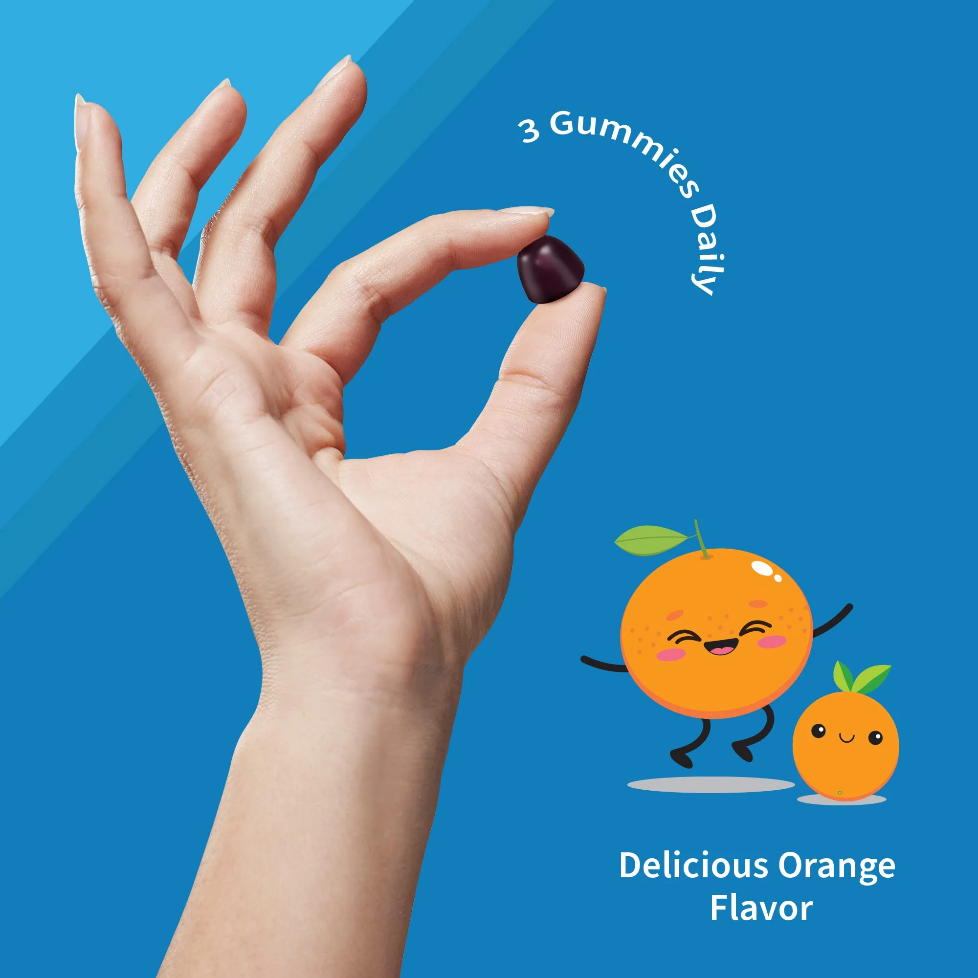 Kids Multivitamin Gummy with Iron + Probiotics for Immune Health & Digestion: Vitamins D, C, E, B, Zinc for Energy & Development, Vitamin Code, Non-GMO, Gluten-Free, 90 Orange Gummies, 30 Day Supply - Image 3