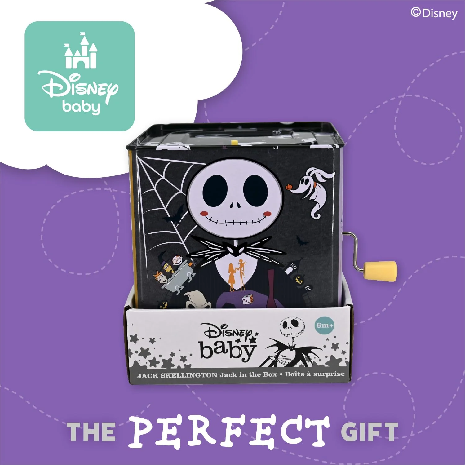 KIDS PREFERRED Disney Baby The Nightmare Before Christmas Jack Skellington Classic Jack-in-The-Box Musical Toys for Babies and Toddlers - Image 2