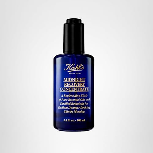 Kiehl's Midnight Recovery Concentrate Moisturizing Face Oil, Lightweight Facial Serum, Restores Skin Radiance Overnight, Reduces Fine Lines, Refines Skin Texture, 99.4% Naturally Derived - 3.4 fl oz - Image 2