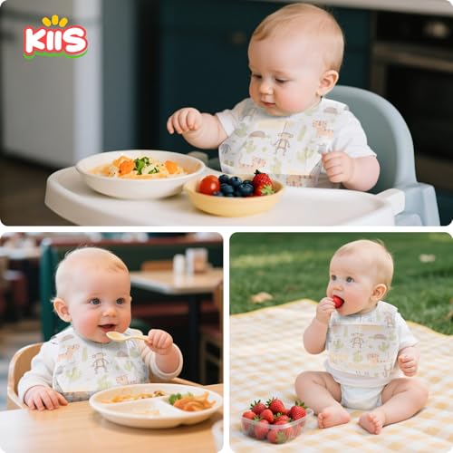 KIIS Disposable Baby Bibs for Baby Boys and Girls - Individually Packaged - Hygienic, Soft and Leakproof (20 PCS / 60 PCS) - Image 2