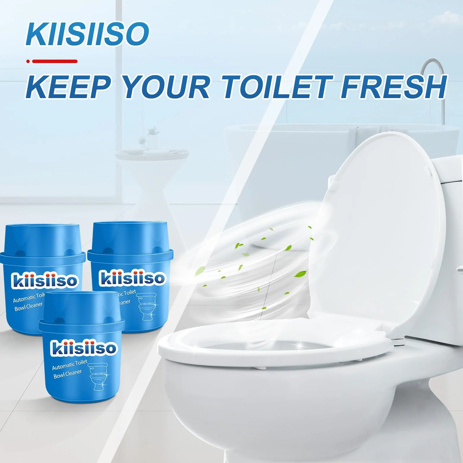 KIISIISO Toilet Bowl Cleaners-9 Bottles, Blue Toilet Bowl Cleaner Tablets in Bottles with Sustained-Release Technology, Upgraded Automatic Cleaning Solution Prevent Stain Build Up, 63.5 oz - Image 5