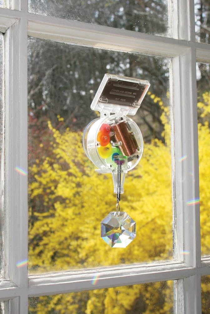 Kikkerland Solar Powered Rainbow Maker – Prism Suncatcher, Fun Home Window Decor – Unique Gift for Christmas & Birthdays – Single Crystal - Image 5