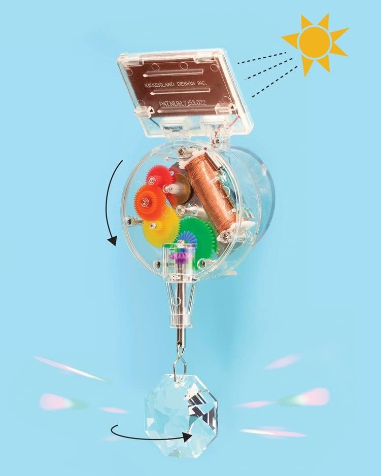 Kikkerland Solar Powered Rainbow Maker – Prism Suncatcher, Fun Home Window Decor – Unique Gift for Christmas & Birthdays – Single Crystal - Image 7