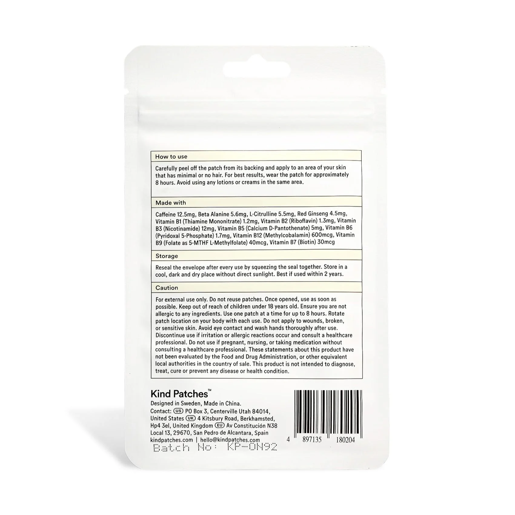 Kind Patches Energy Patches Extra Strong - Caffeine Energy Boost - Red Ginseng for Reduced Fatigue - Body Patch with Vitamin B12, B6, B1-14 Count - Image 2