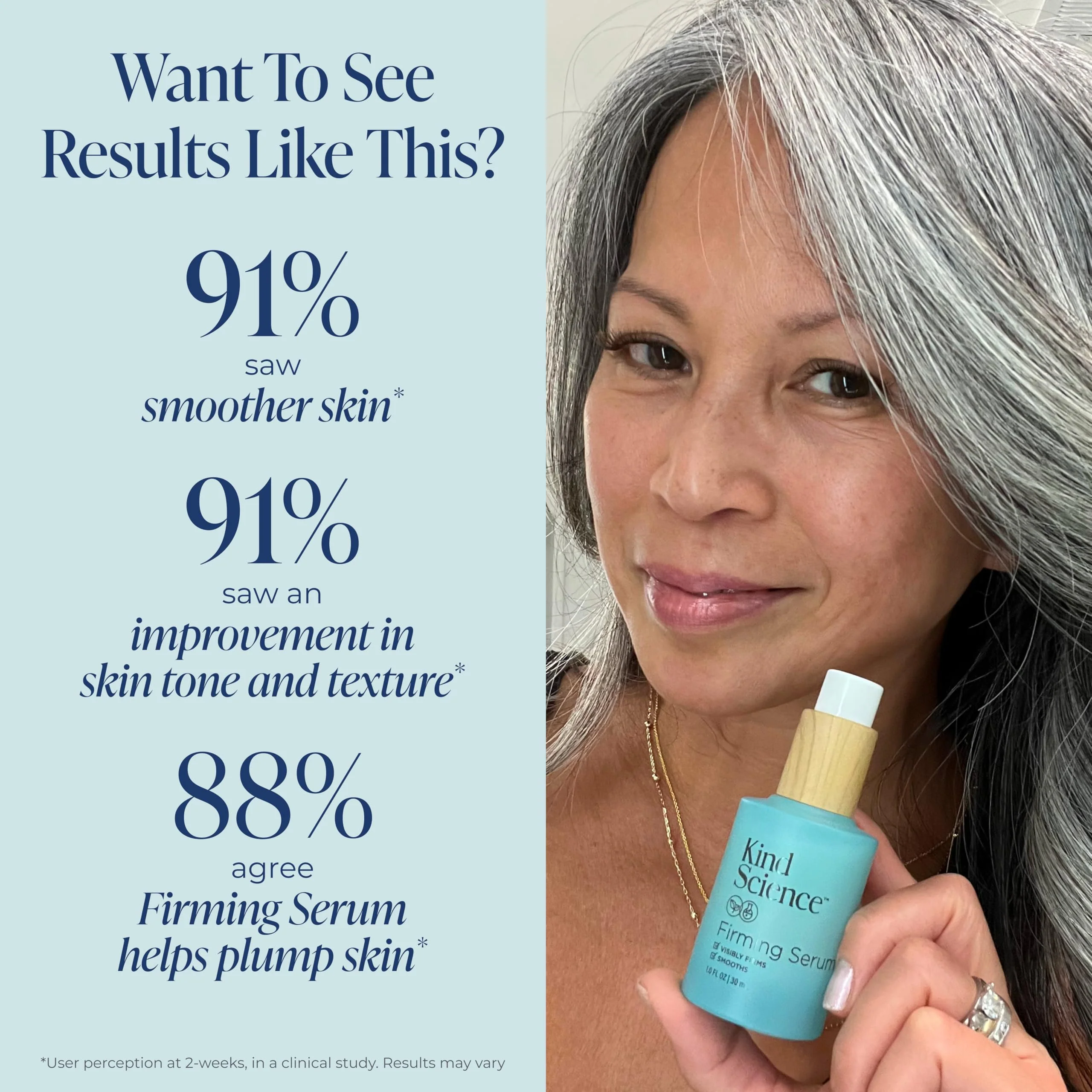 Kind Science Firming Serum, Anti Aging Face Treatment, Lightweight Facial Serum With Retinol Alternative Bakuchiol & Peptides, Fragrance Free, For Sensitive Skin and All Skin Types, 1 fl oz - Image 6