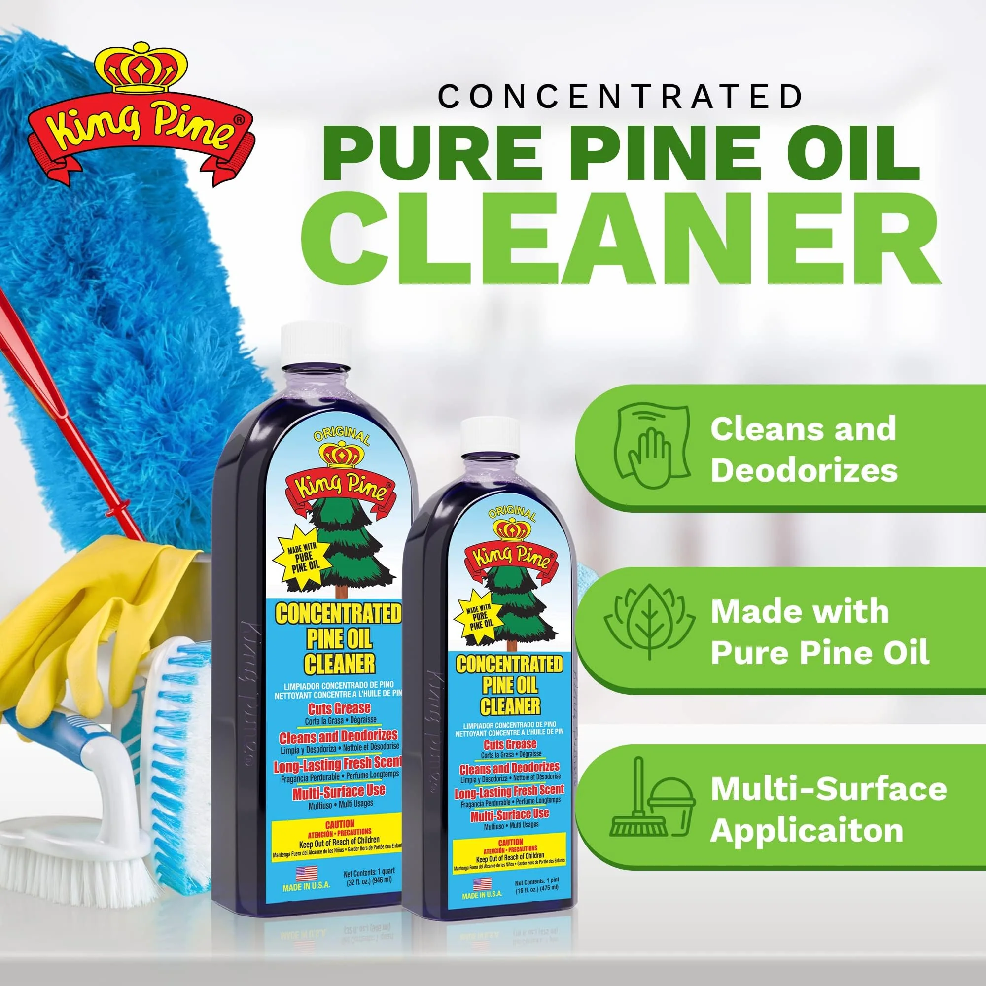 King Pine Concentrated Pine Oil Multi-Surface Cleaner Industrial Strength, Original Black, 20 Fl Oz - Image 3