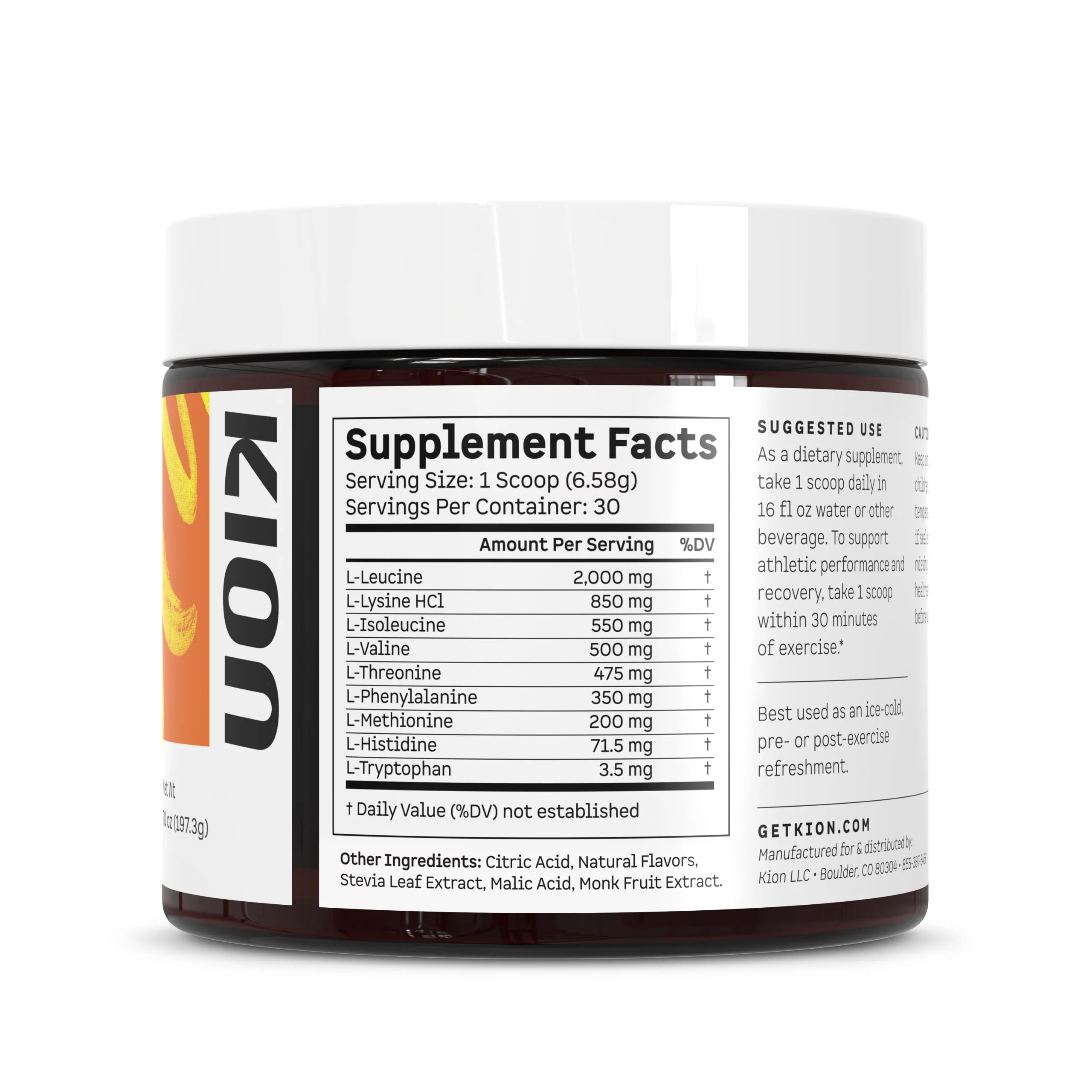 Kion Aminos Essential Amino Acids Powder - Amino Acid Nutritional Supplements, Aminos Powder, Essential Amino Energy No Caffeine, EAAs Amino Acids Powder, BCAA EAA - 30 Servings, Mango - Image 7