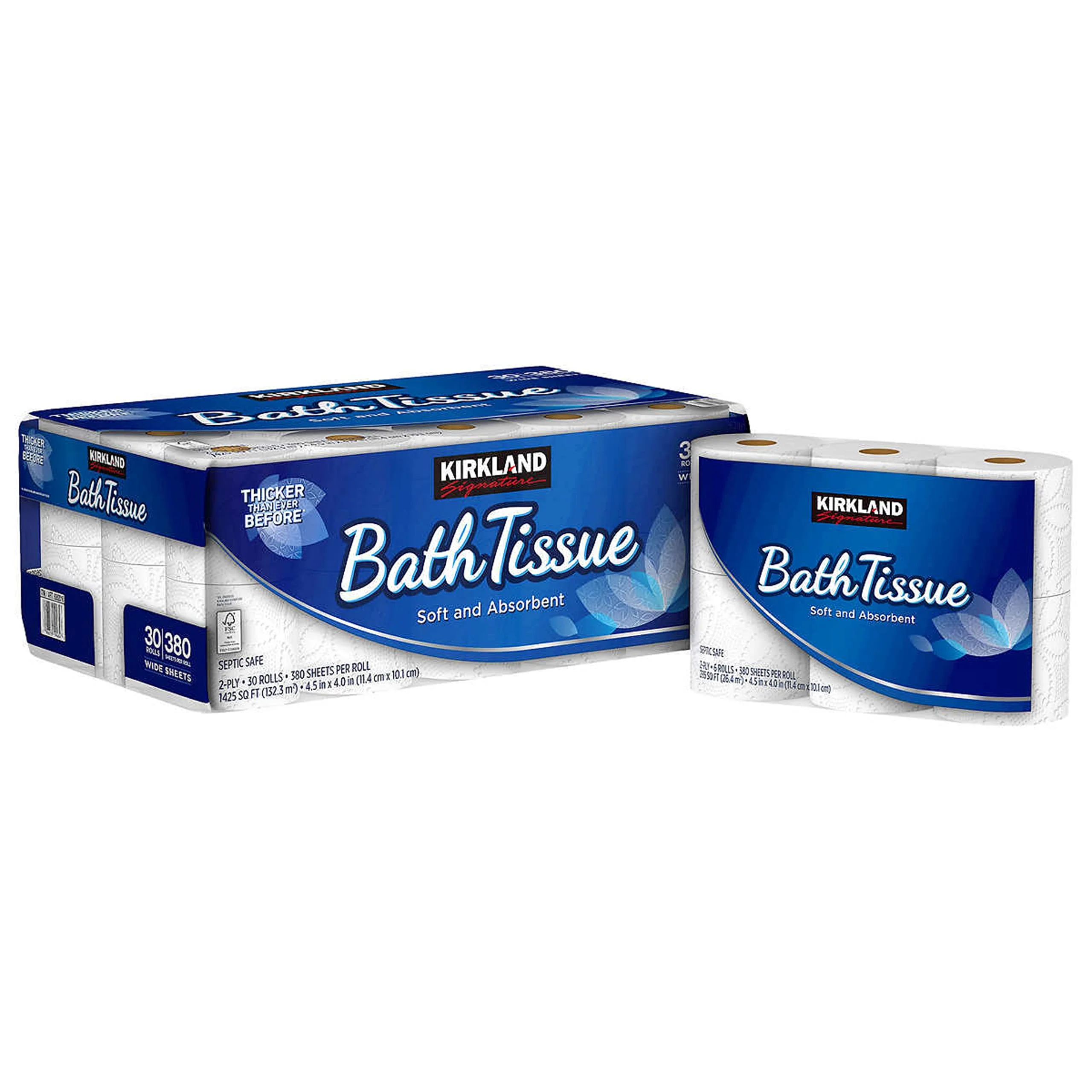 Kirkland Signature Bath Tissue, 2-Ply, 425, 2 Pack (30 count) - Image 3