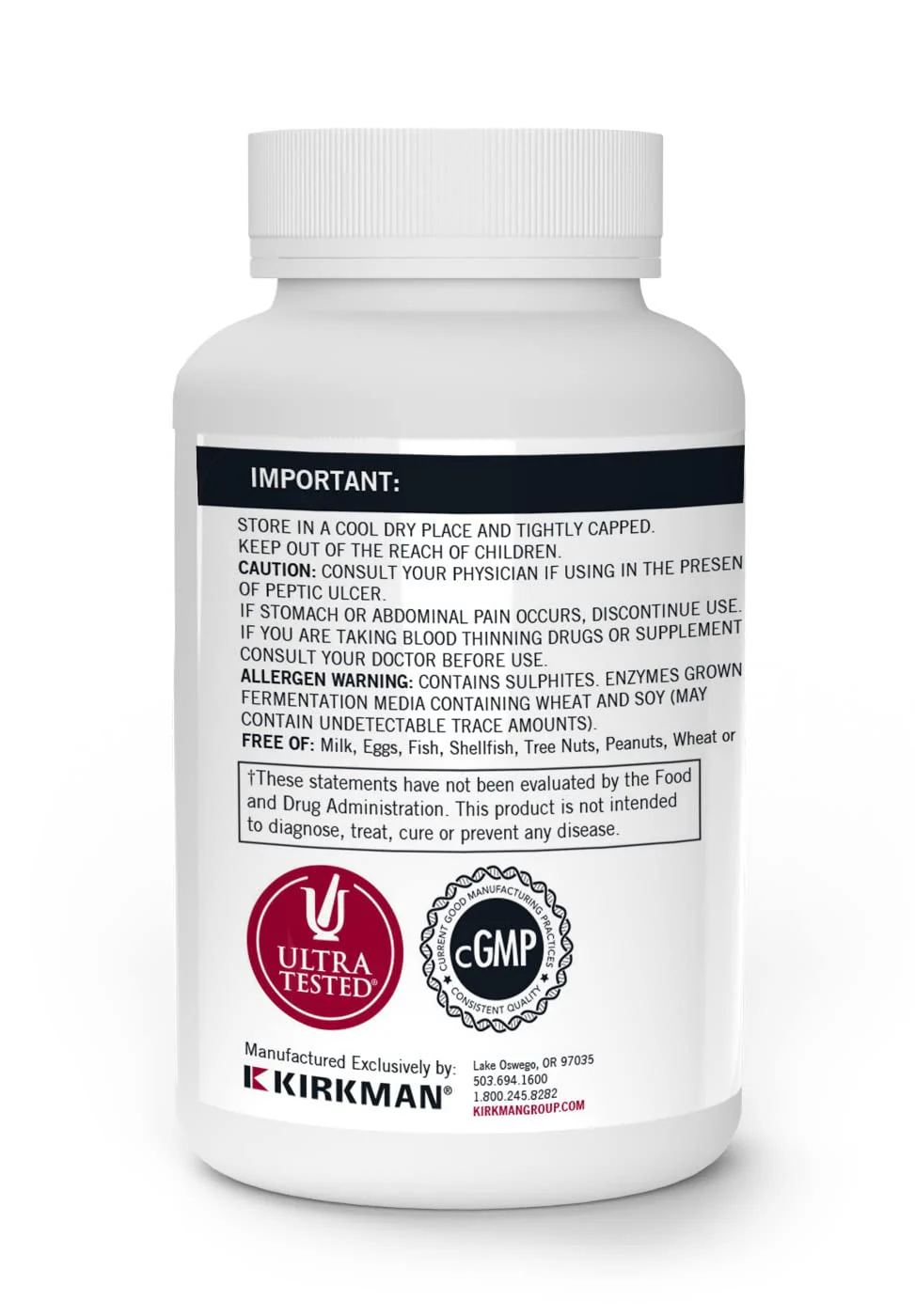 Kirkman - Biofilm Defense Disruptor and Buster - W/Lipase and Glucoamylase - Enzymes for Digestion for Men and Women - Protects Immune System - 60 Supplement Capsules - Image 4