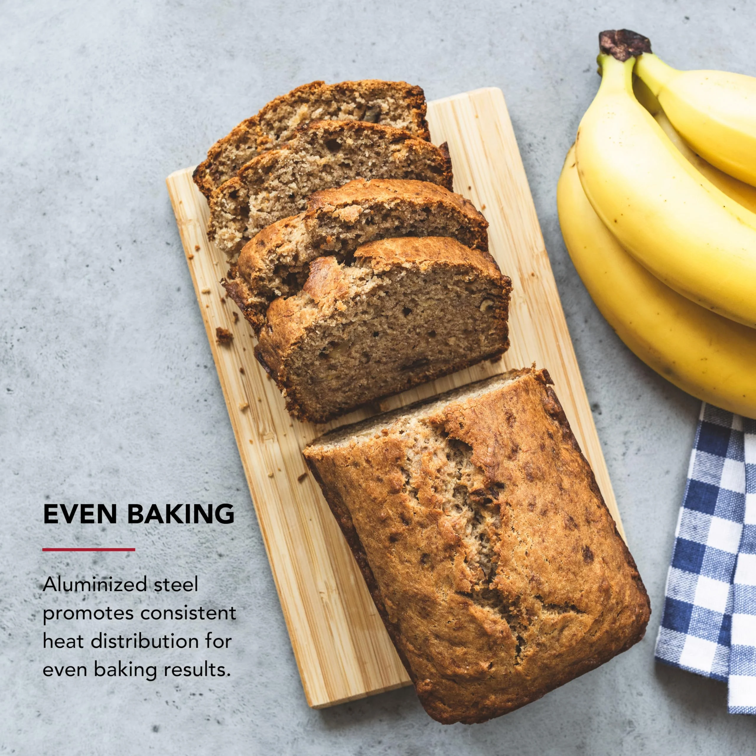 KitchenAid Nonstick Swiss Engineered Aluminized Steel Loaf Pan, Dishwasher Safe, 9 x 5 Inch, Mineral Water - Image 3