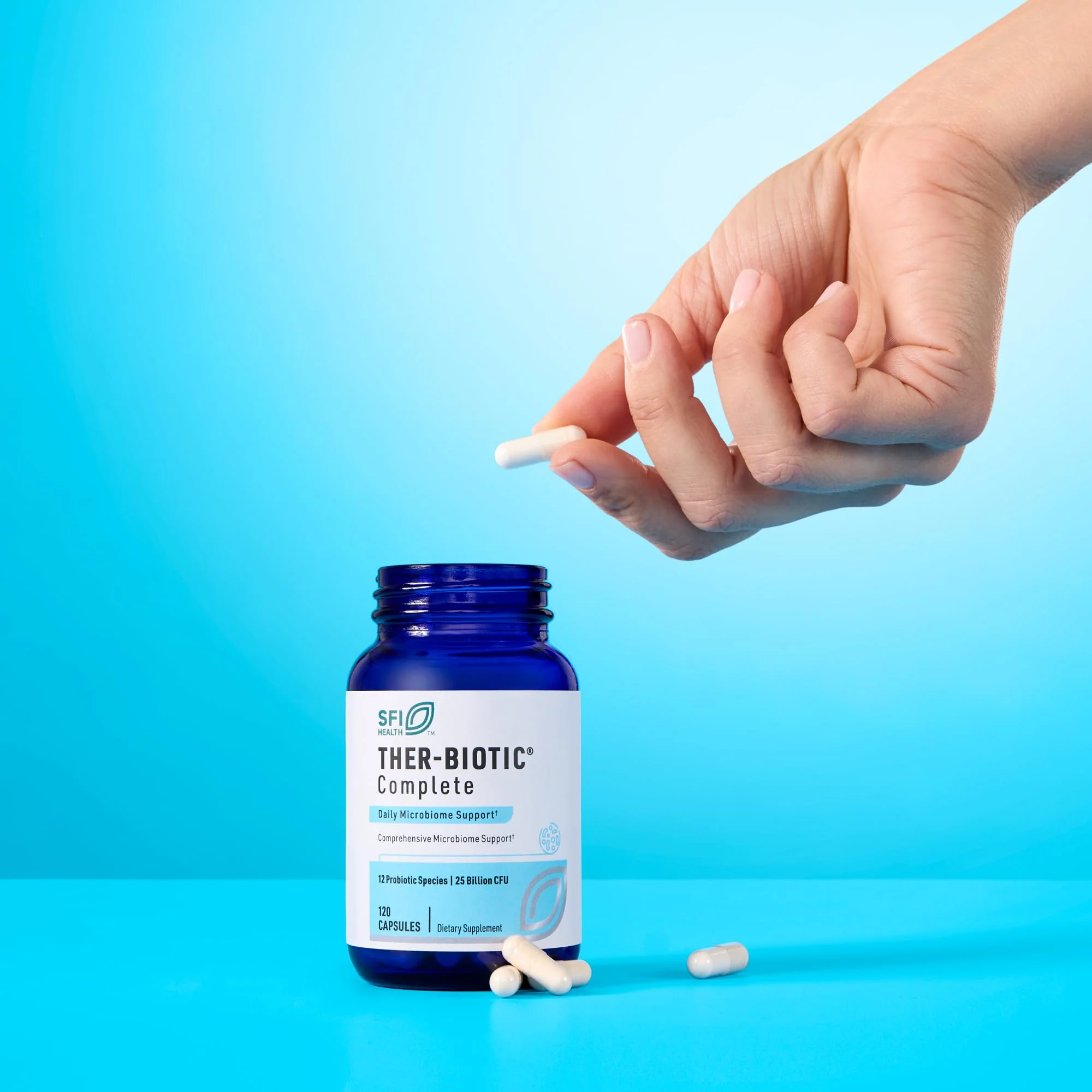 Klaire Labs SFI Health Ther-Biotic Complete - 25 Billion CFU Gut Probiotics for Women and Men - Hypoallergenic, 12 Strain Probiotic Capsules for Digestive Health and Immune Support (120 ct, 2 Pack) - Image 5