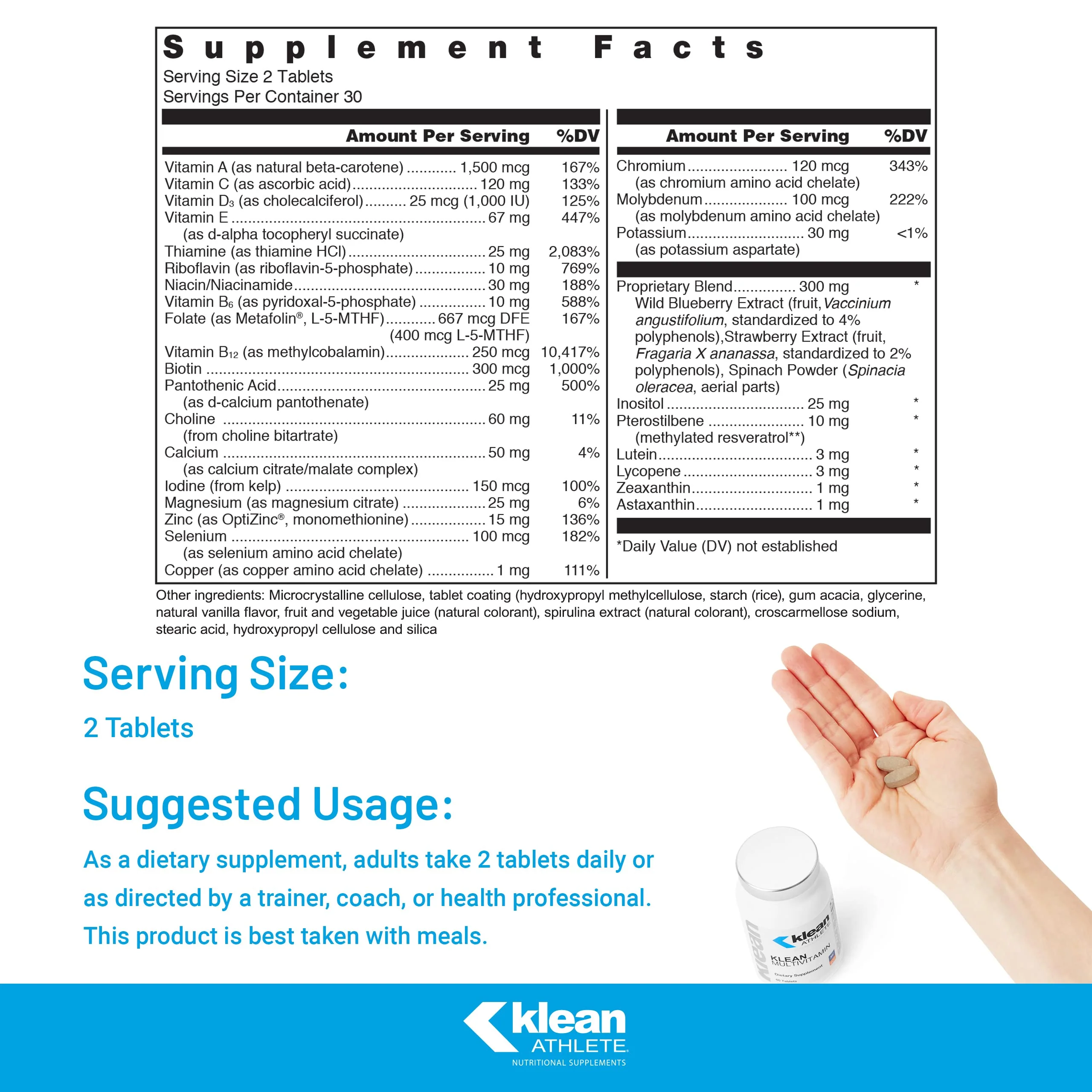Klean Athlete Klean Multivitamin - Essential Nutrients & Antioxidants for Optimal Health - NSF Certified for Sport - 60 Tablets - Image 9