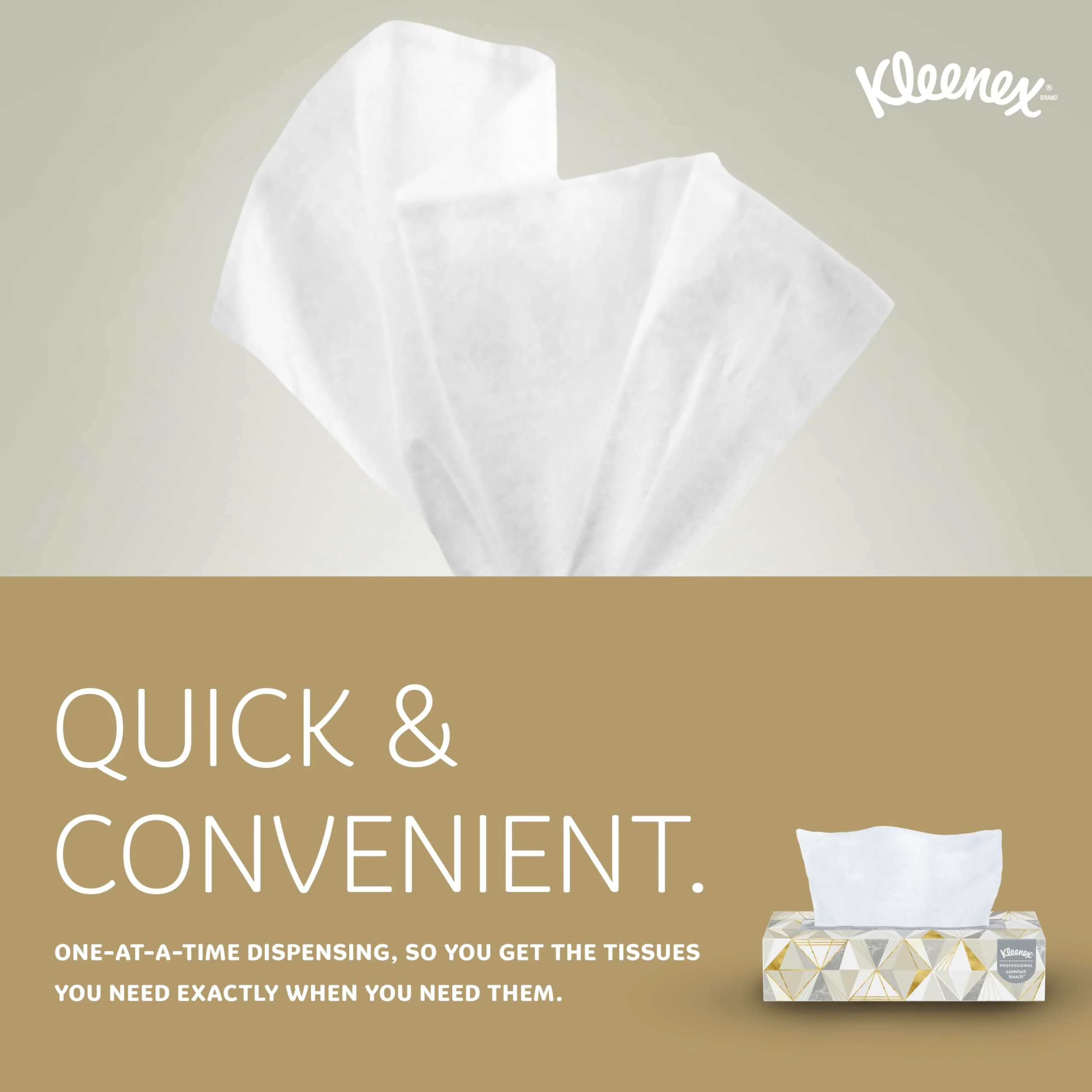 Kleenex® Professional Facial Tissue, Bulk (21606), 2-Ply, White, Flat Facial Tissue Boxes for Business (125 Tissues/Box, 48 Boxes/Case, 6,000 Tissues/Case) - Image 5