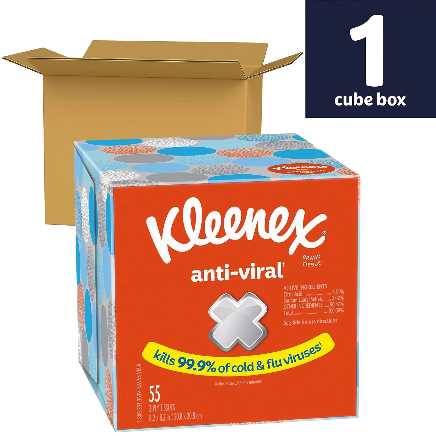 Kleenex Anti-Viral Facial Tissue, 68-Count (Box of 27), White - Image 8