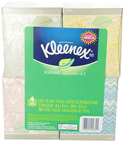 Kleenex Lotion Facial Tissue ( Designs & colors will vary ) 75 Count (Pack of 4) - Image 3