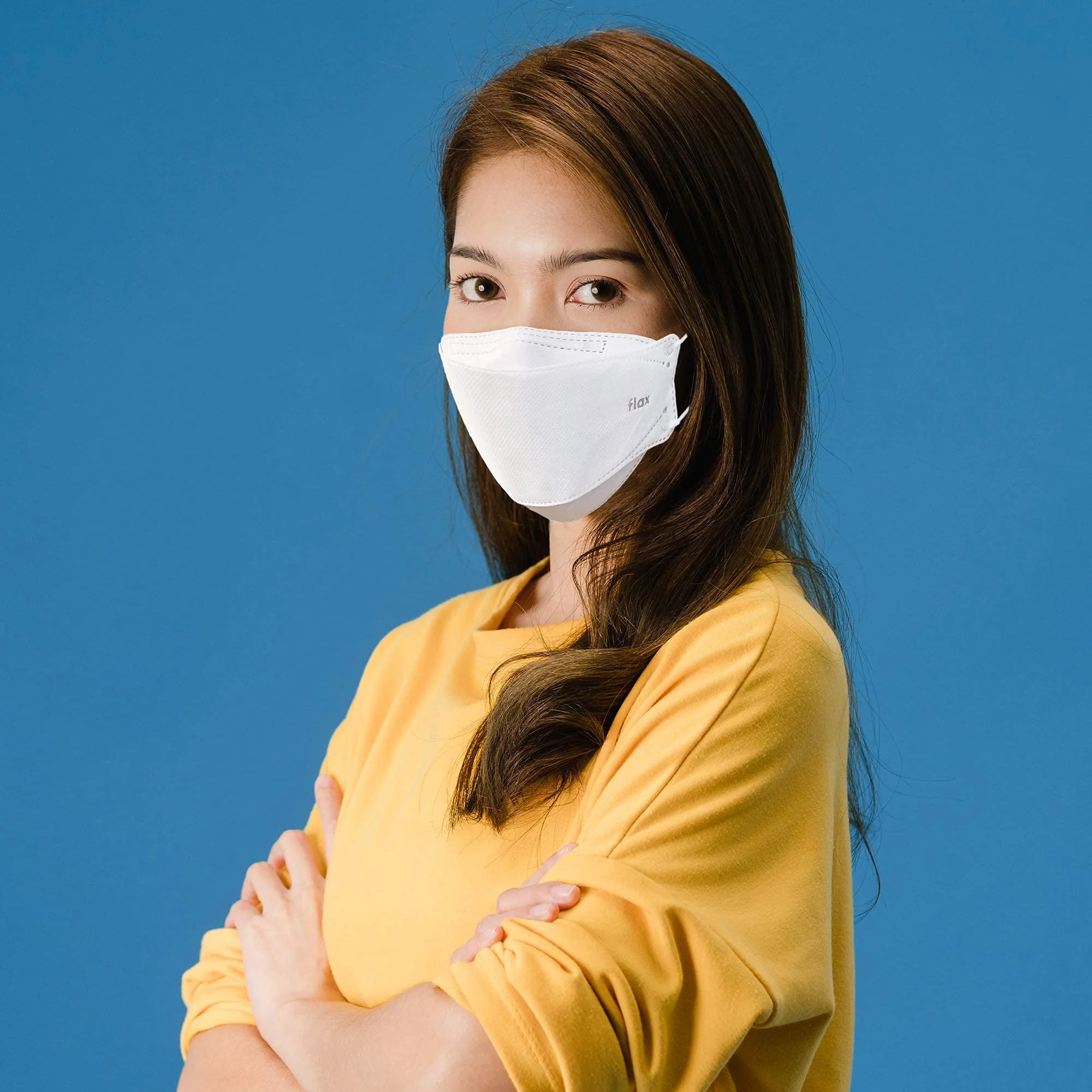 KN FLAX KF94 Masks For Adults - Face Protective Mask (White) [Made in Korea] [20 Individually Packaged] Premium KF-94 Certified Face Safety White Face Mask Dust [English Packing] - Image 3